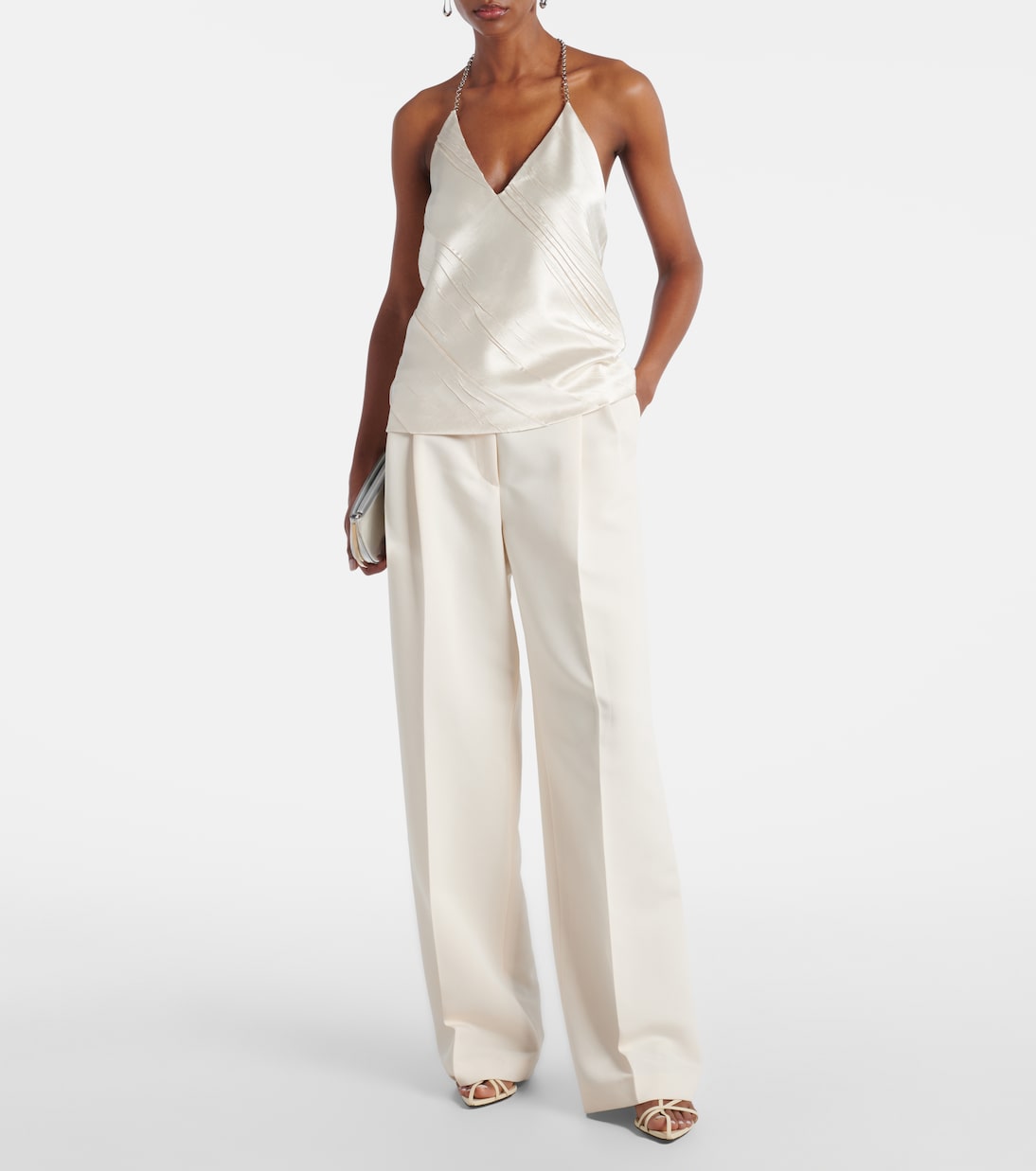 Fatuo chain-detail satin camisole | Sportmax
