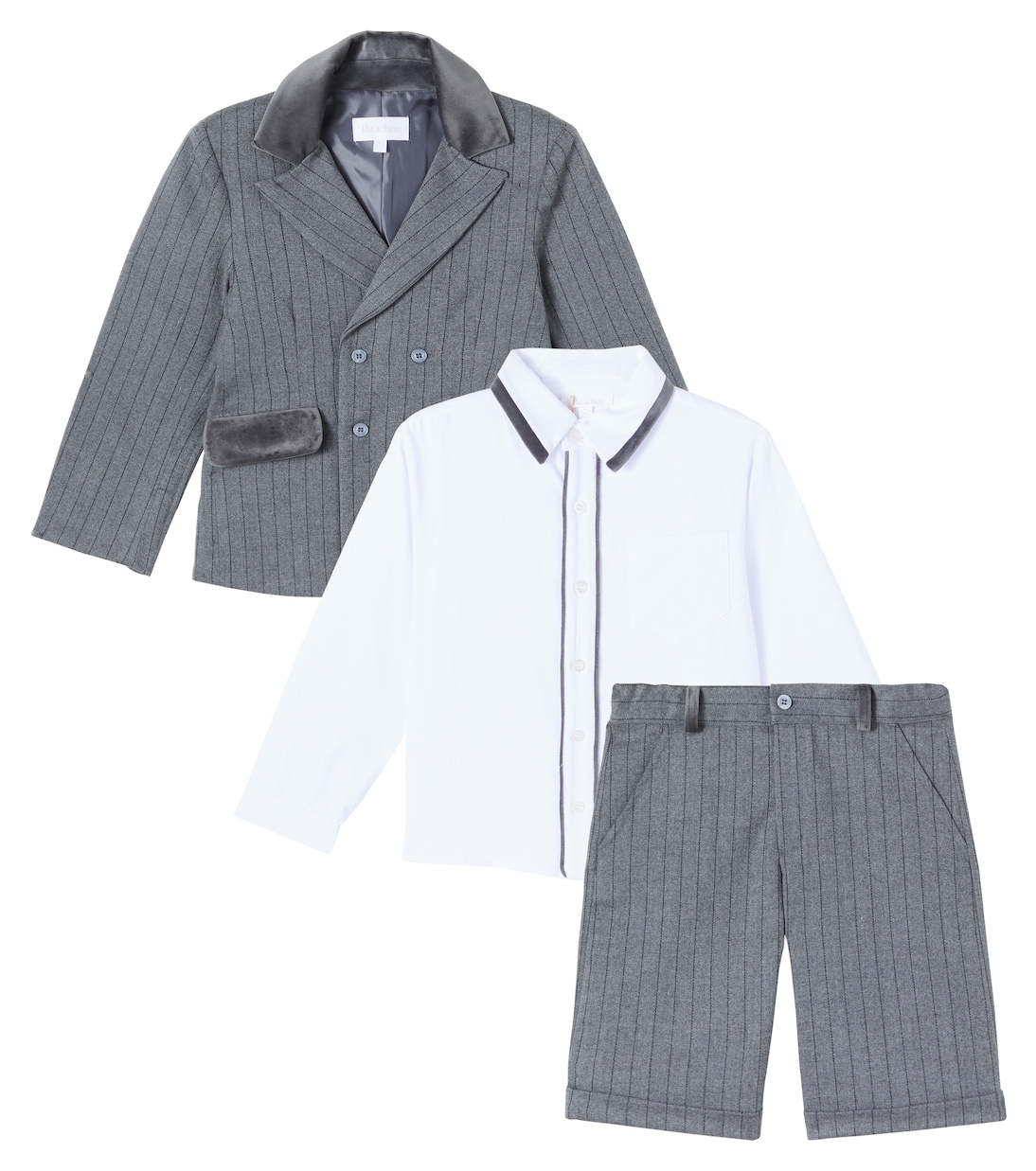 Cotton blazer, shirt, and shorts set | Patachou