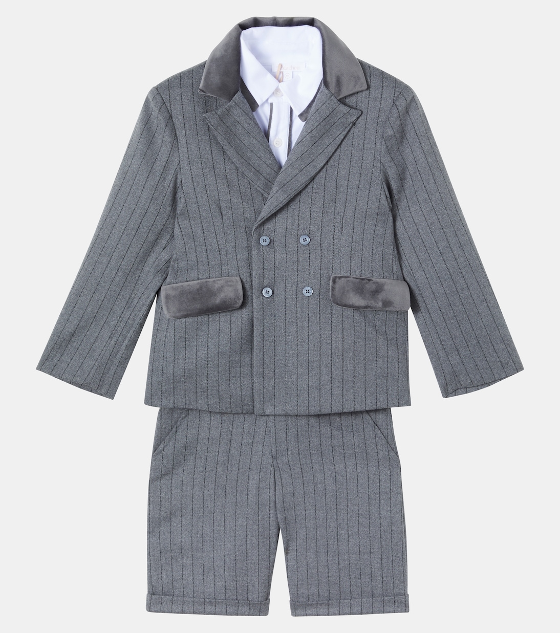 Cotton blazer, shirt, and shorts set | Patachou
