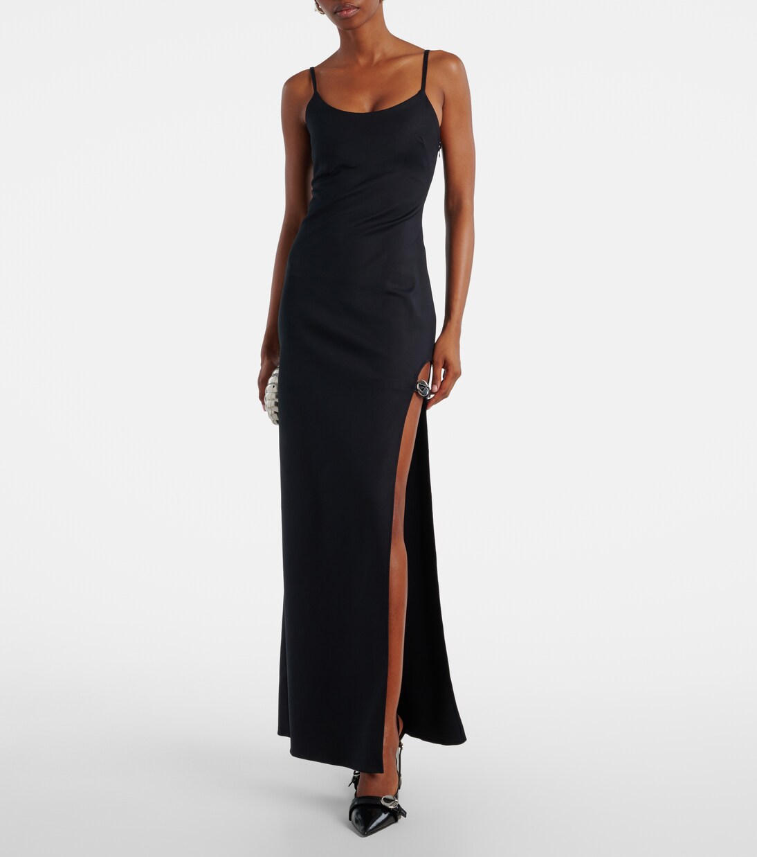 Garter cotton-blend jersey maxi dress | Coperni