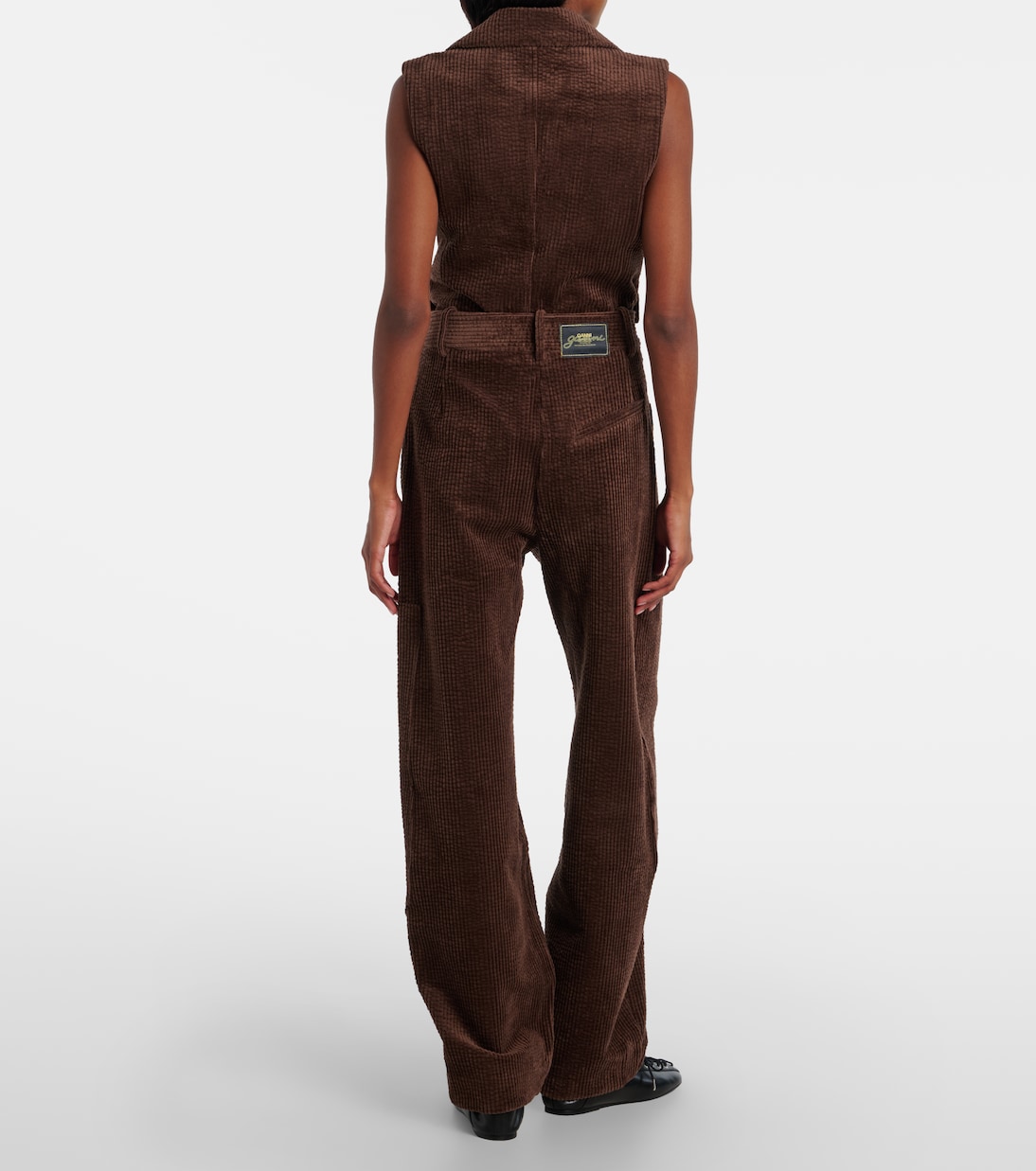 Pantalon cargo en velours côtelé de coton | Ganni