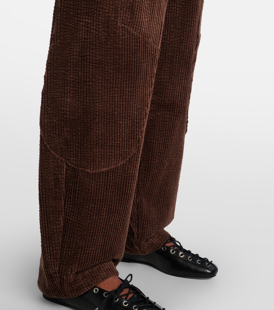 Pantalon cargo en velours côtelé de coton | Ganni