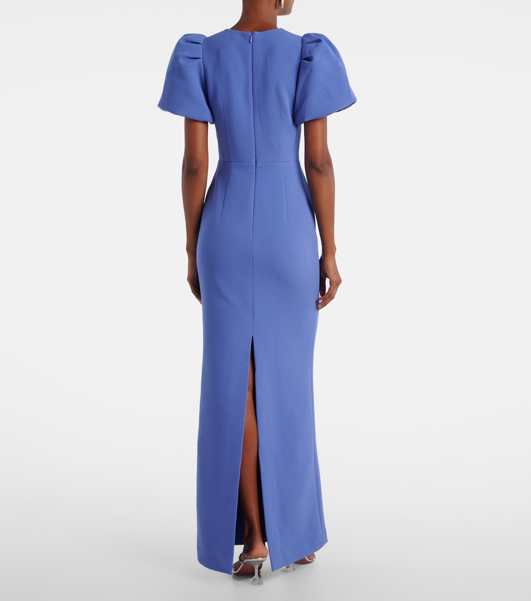 Violetta bow-detail embellished crêpe gown | Rebecca Vallance