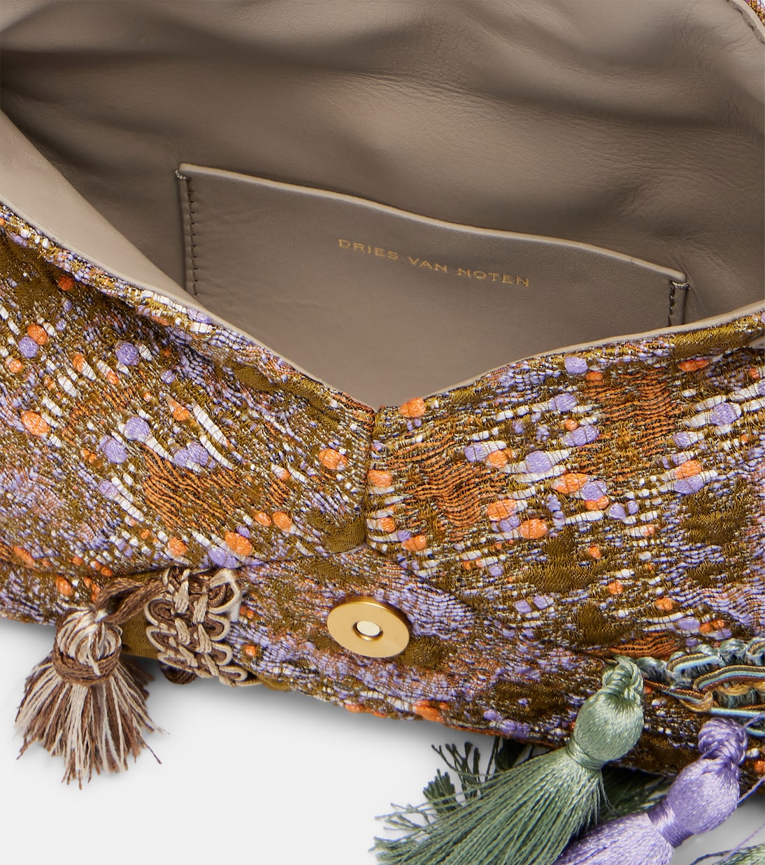 Embellished jacquard clutch | Dries Van Noten
