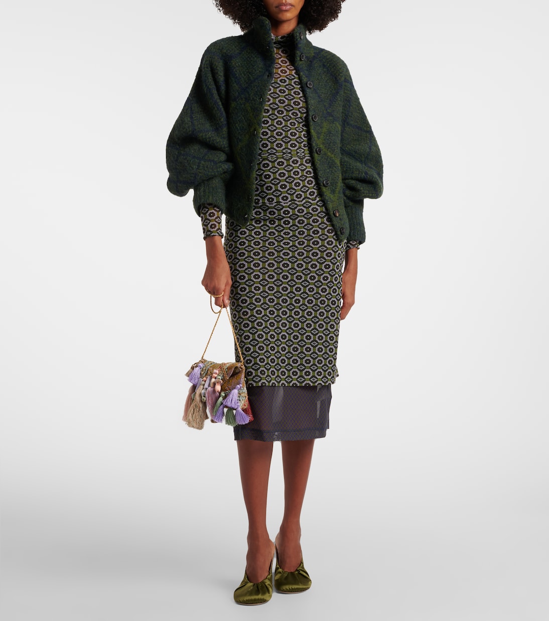 Embellished jacquard clutch | Dries Van Noten