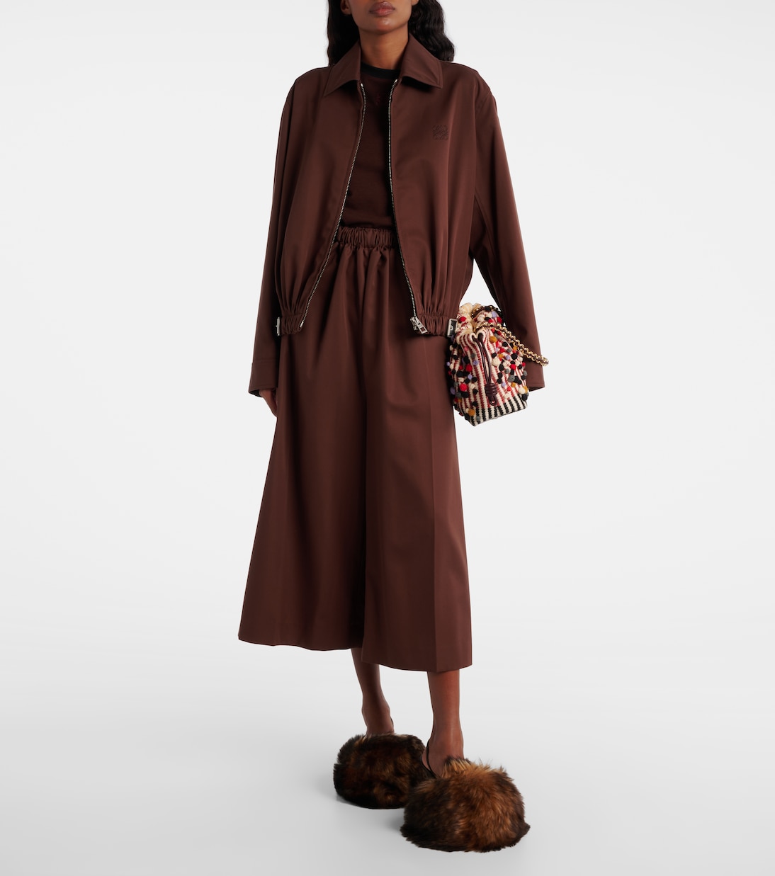Escarpins slingback Toy 90 en cuir et shearling | Loewe