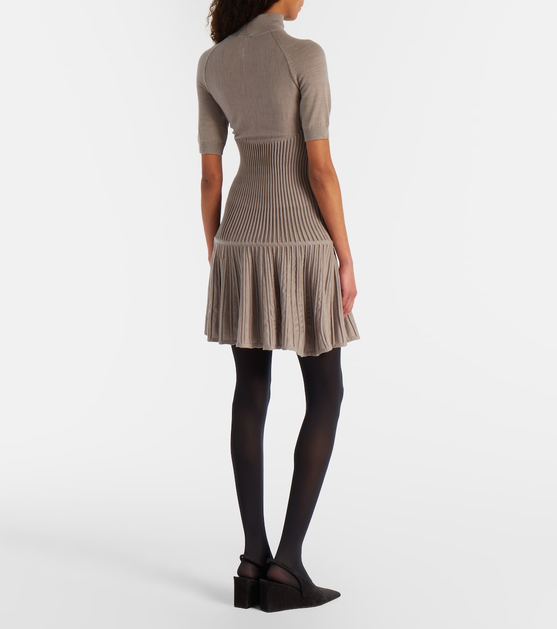 Ribbed-knit wool-blend minidress | Alaïa