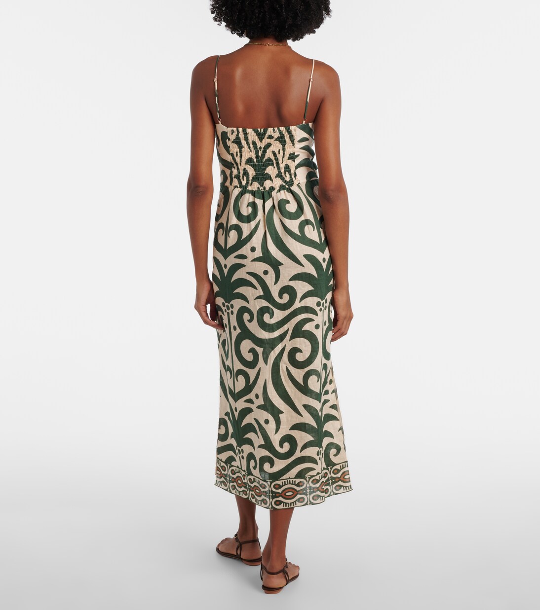 Midikleid Water Adventure aus Leinen | Johanna Ortiz