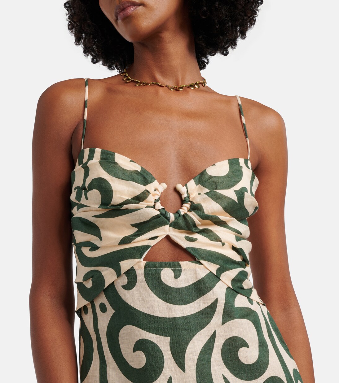 Midikleid Water Adventure aus Leinen | Johanna Ortiz