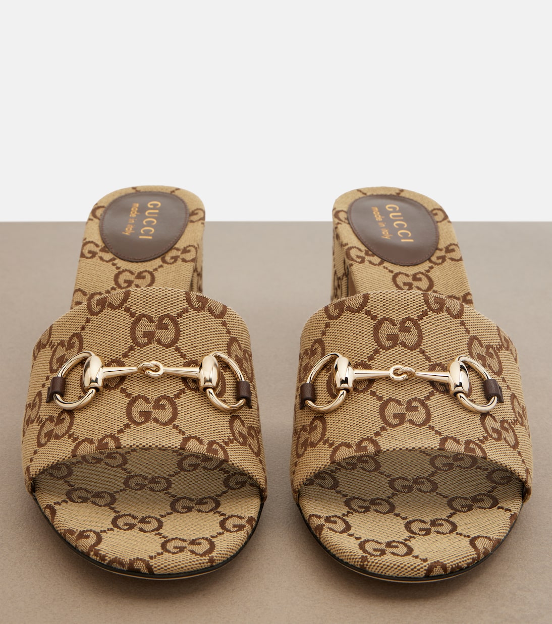 Horsebit GG Canvas mules | Gucci