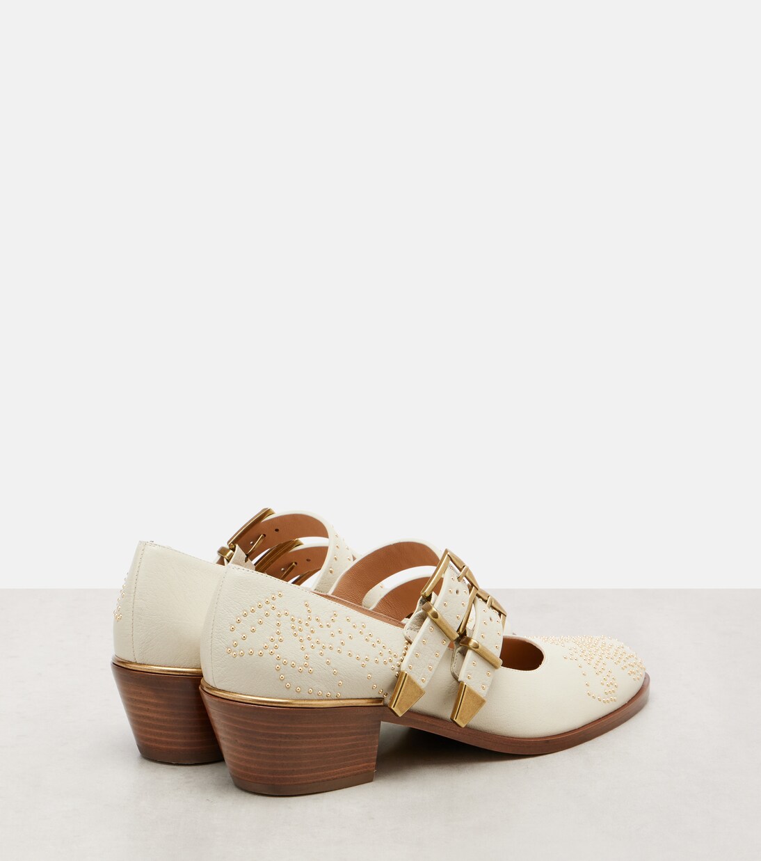 Susan studded leather Mary Jane pumps | Chloé