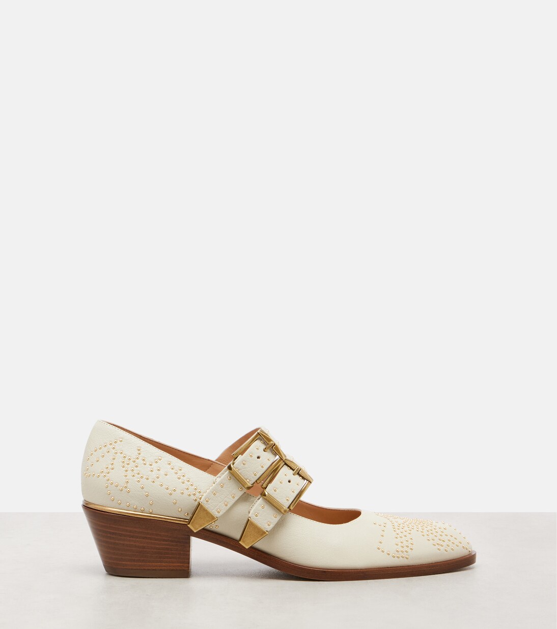 Susan studded leather Mary Jane pumps | Chloé