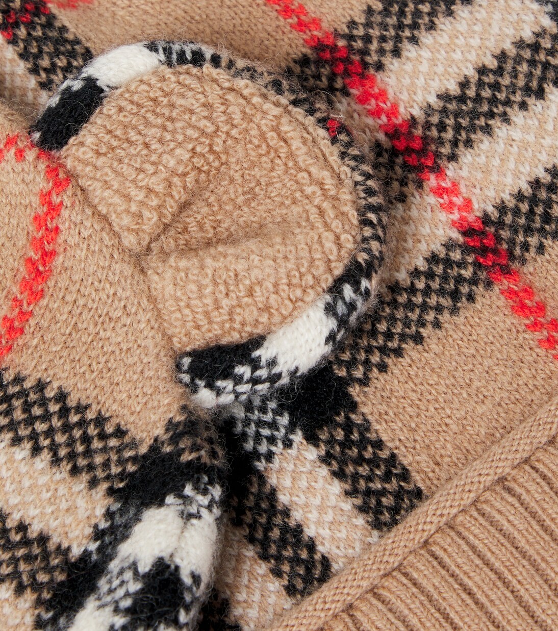 Bébé – Bonnet Burberry Check en laine et cachemire | Burberry Kids