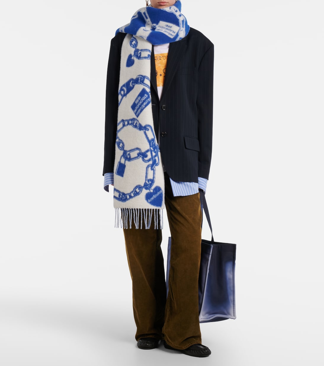Bufanda de lana y alpaca en jacquard | Acne Studios