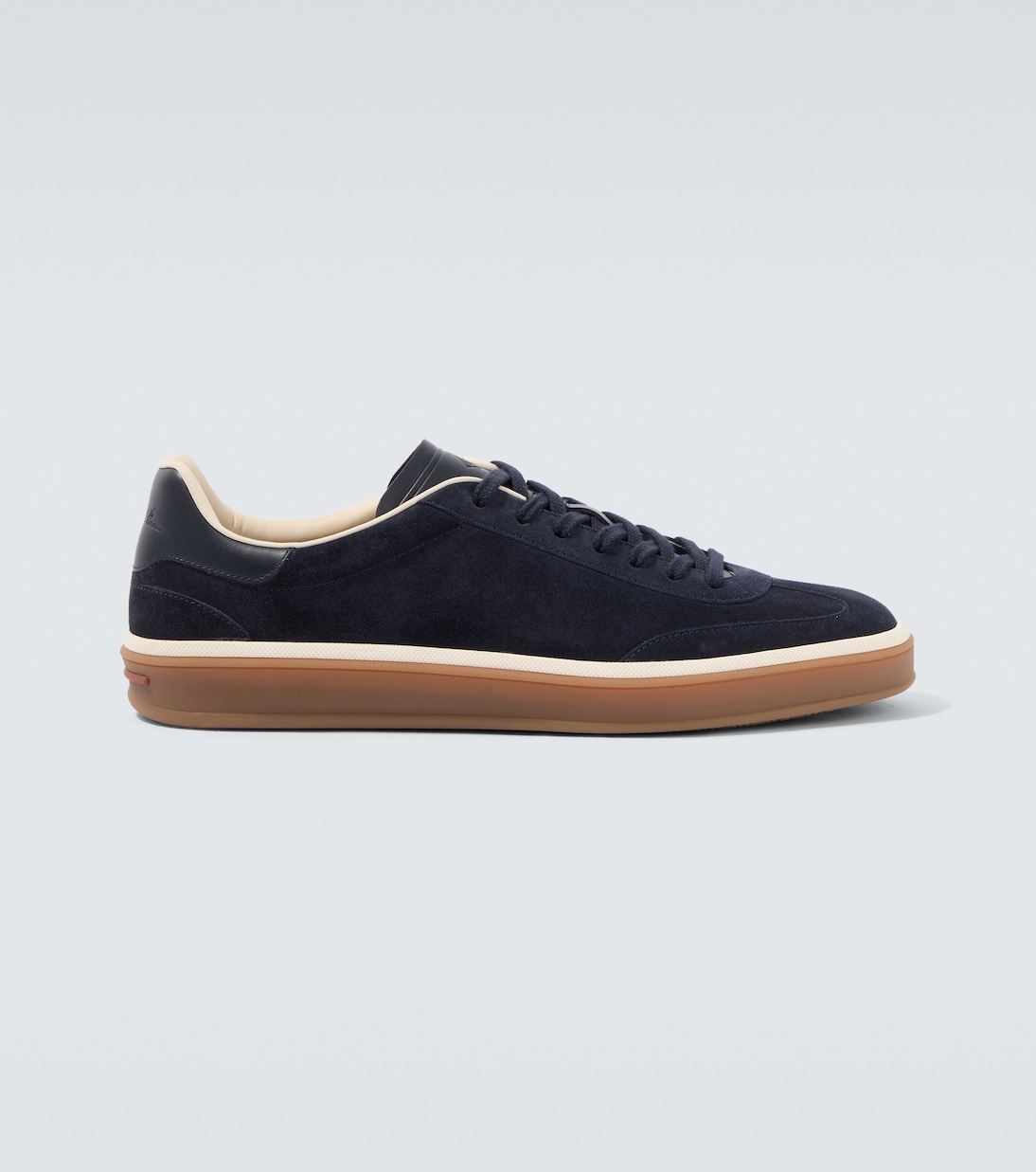 Tennis leather-trimmed suede sneakers | Loro Piana