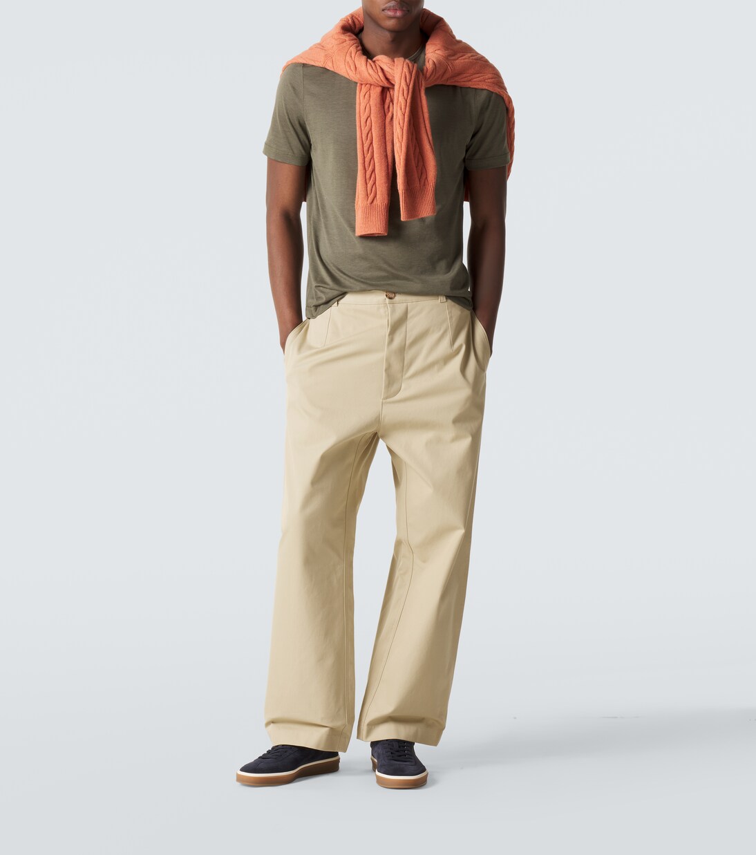 Tennis leather-trimmed suede sneakers | Loro Piana