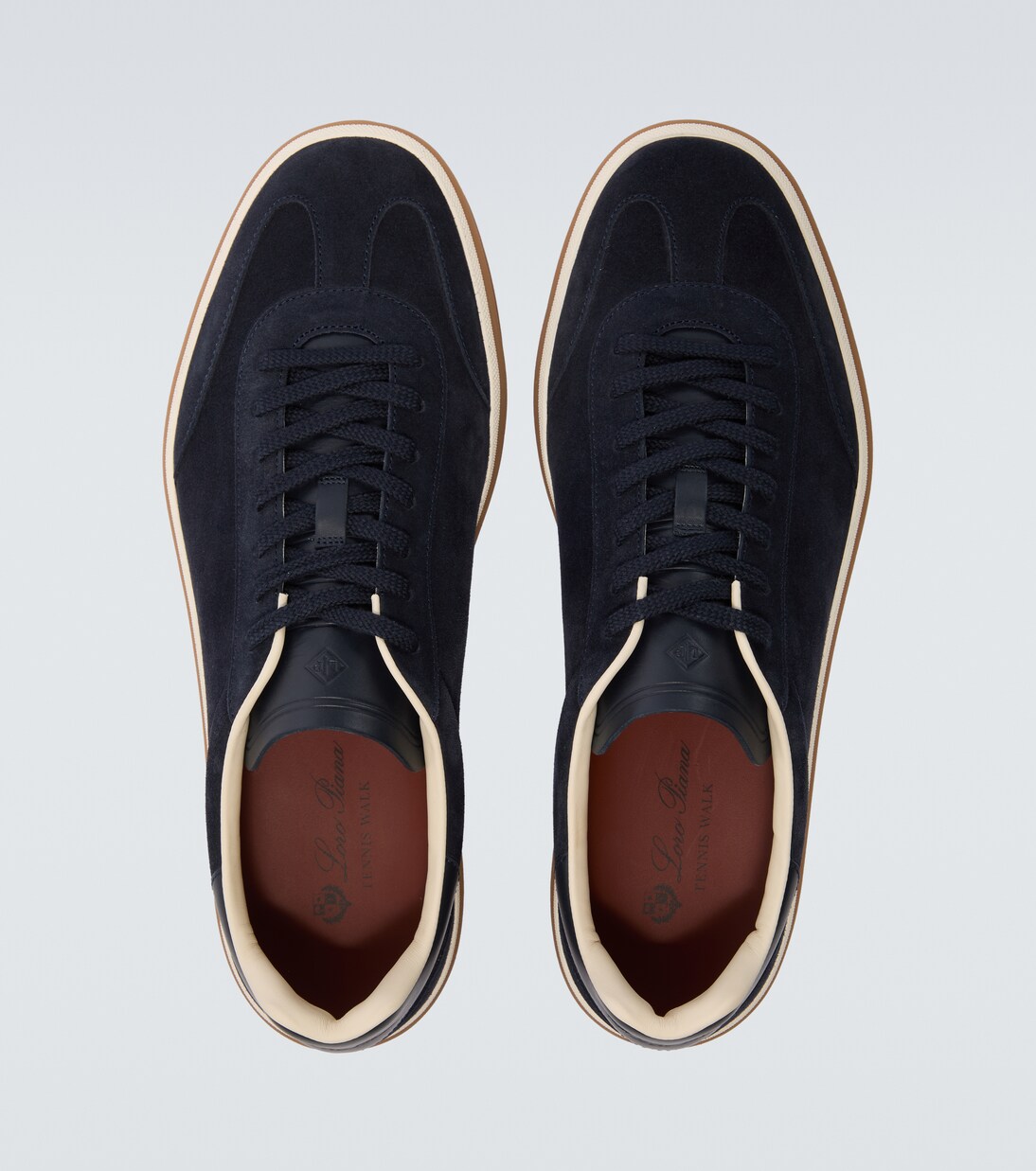 Tennis leather-trimmed suede sneakers | Loro Piana