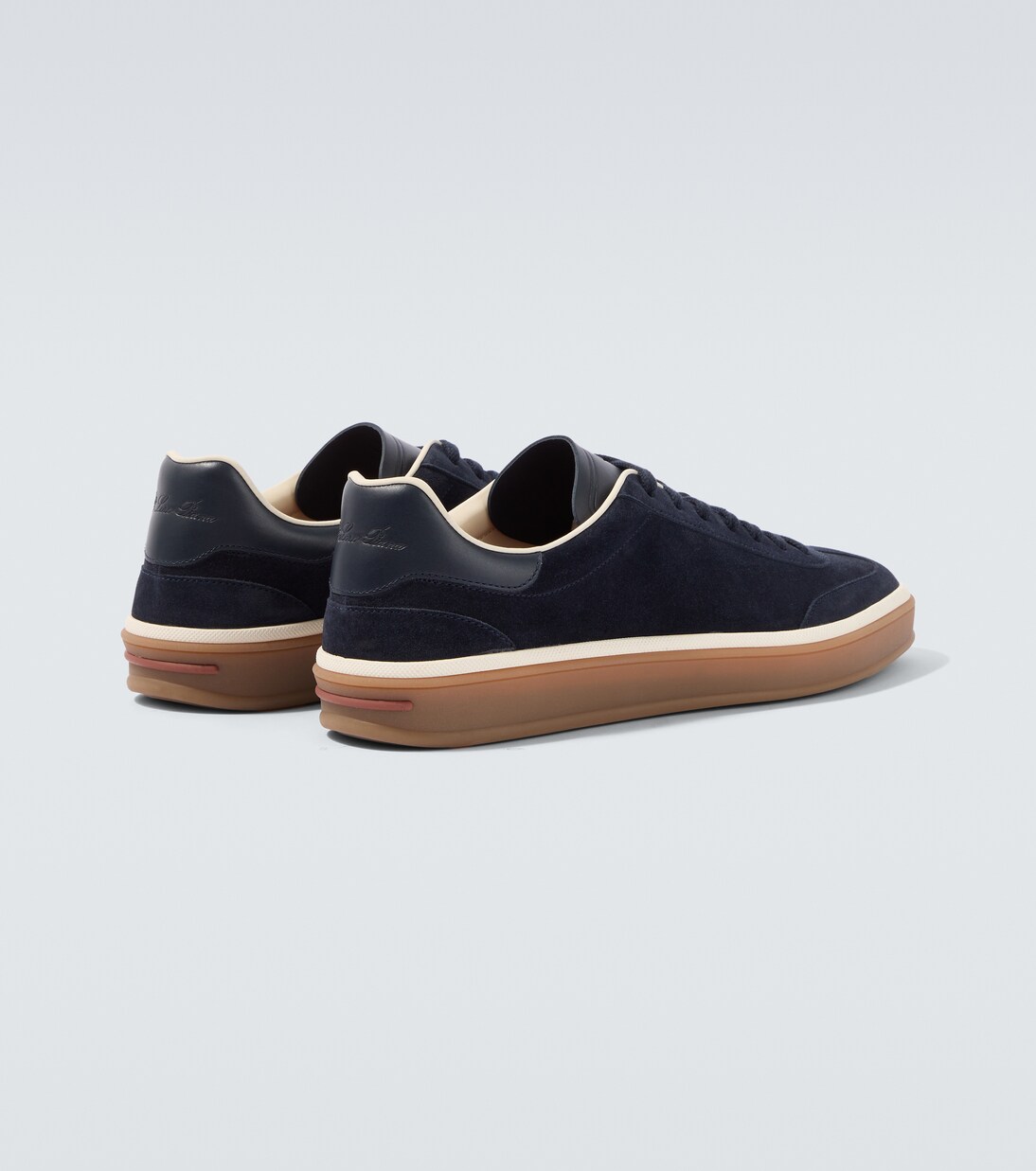 Tennis leather-trimmed suede sneakers | Loro Piana