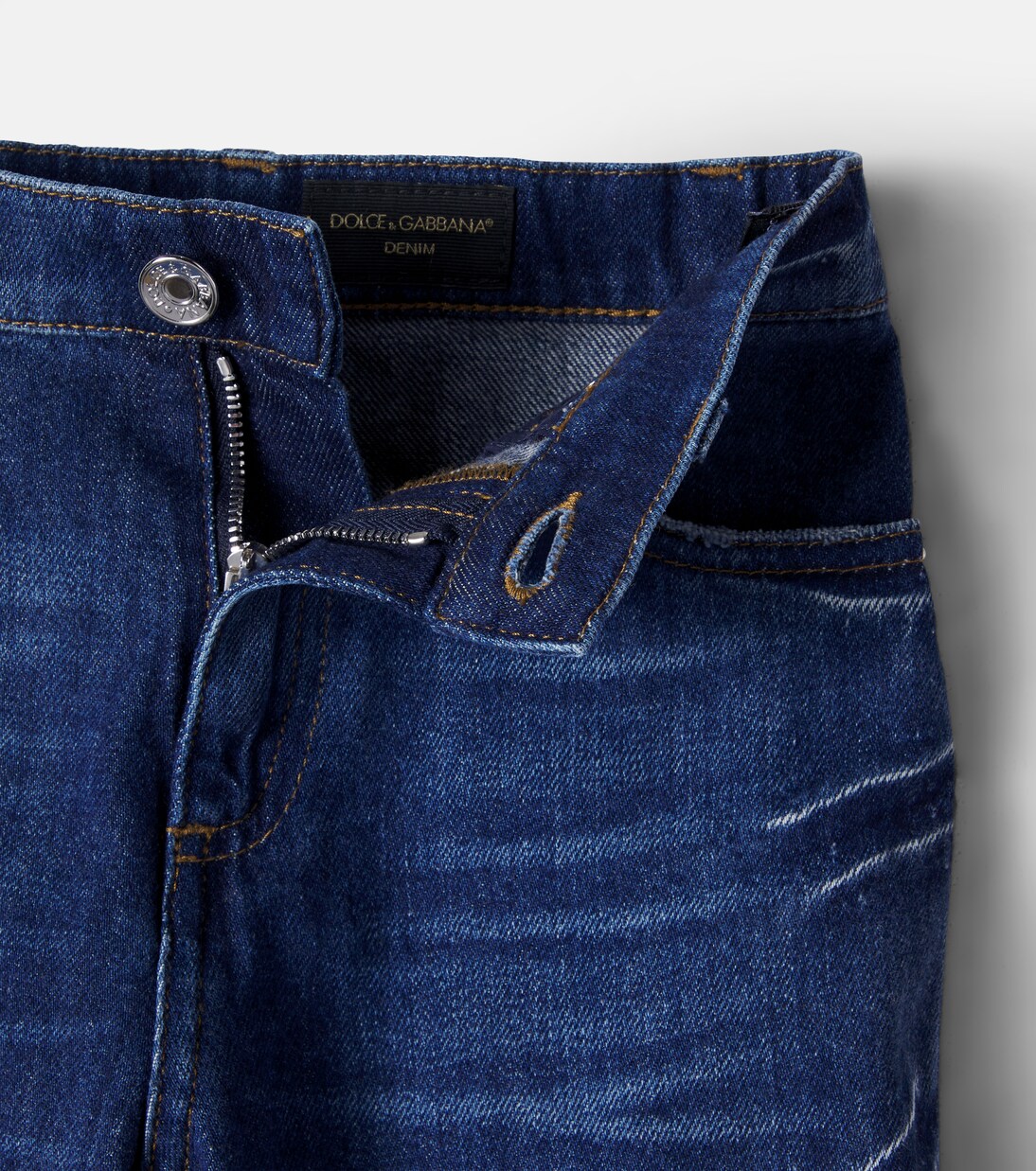 Logo appliqué denim shorts | Dolce&Gabbana Kids