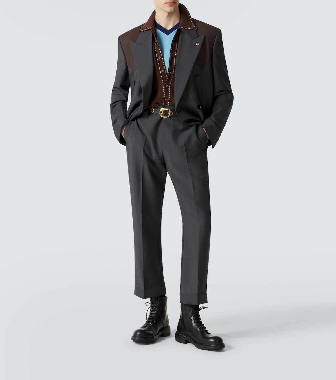 Medusa羊毛与马海毛西装式外套 | Versace