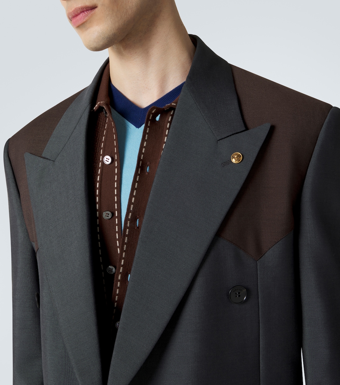 Medusa羊毛与马海毛西装式外套 | Versace