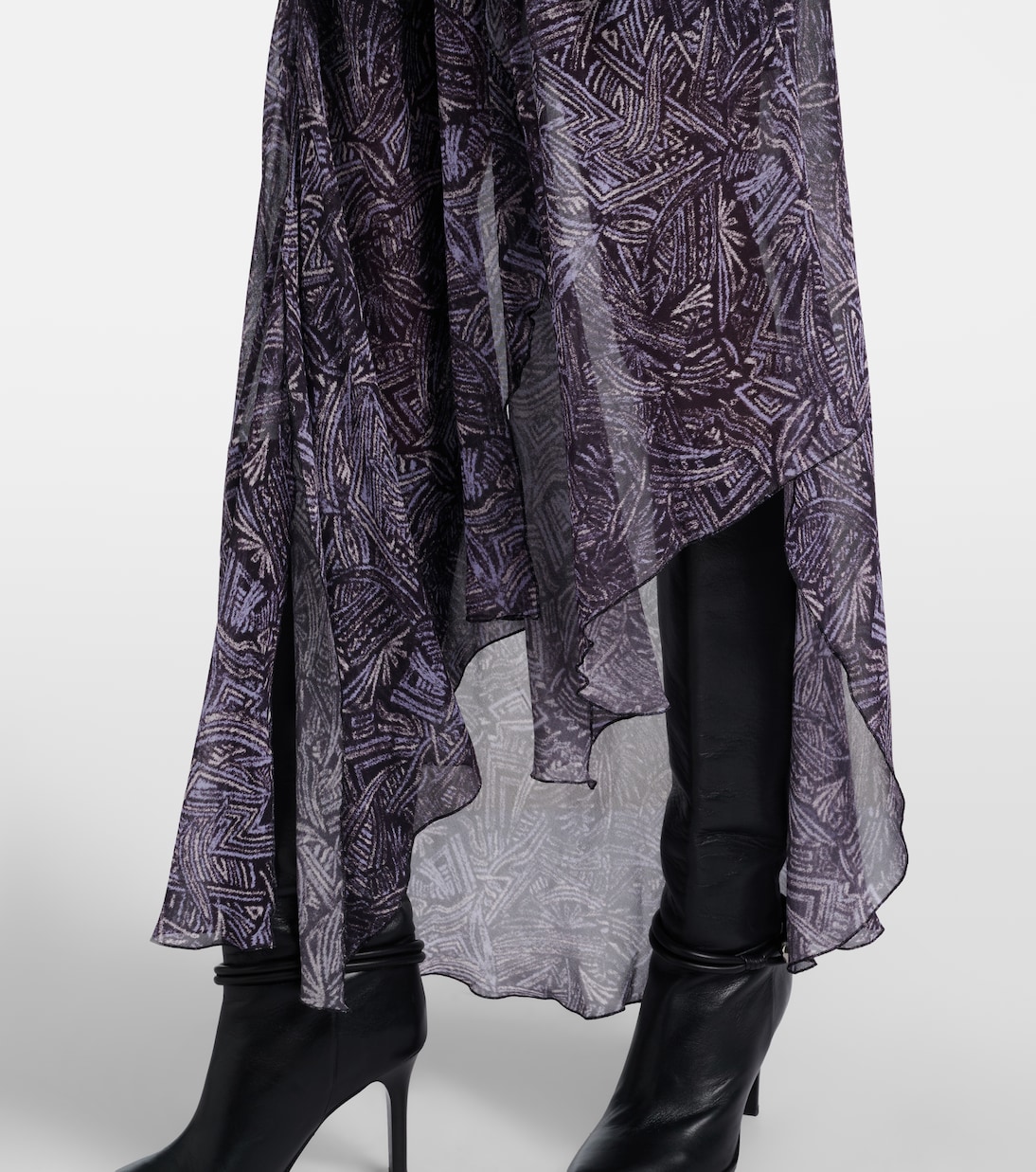 Tylena printed silk georgette ruffled midi dress | Isabel Marant