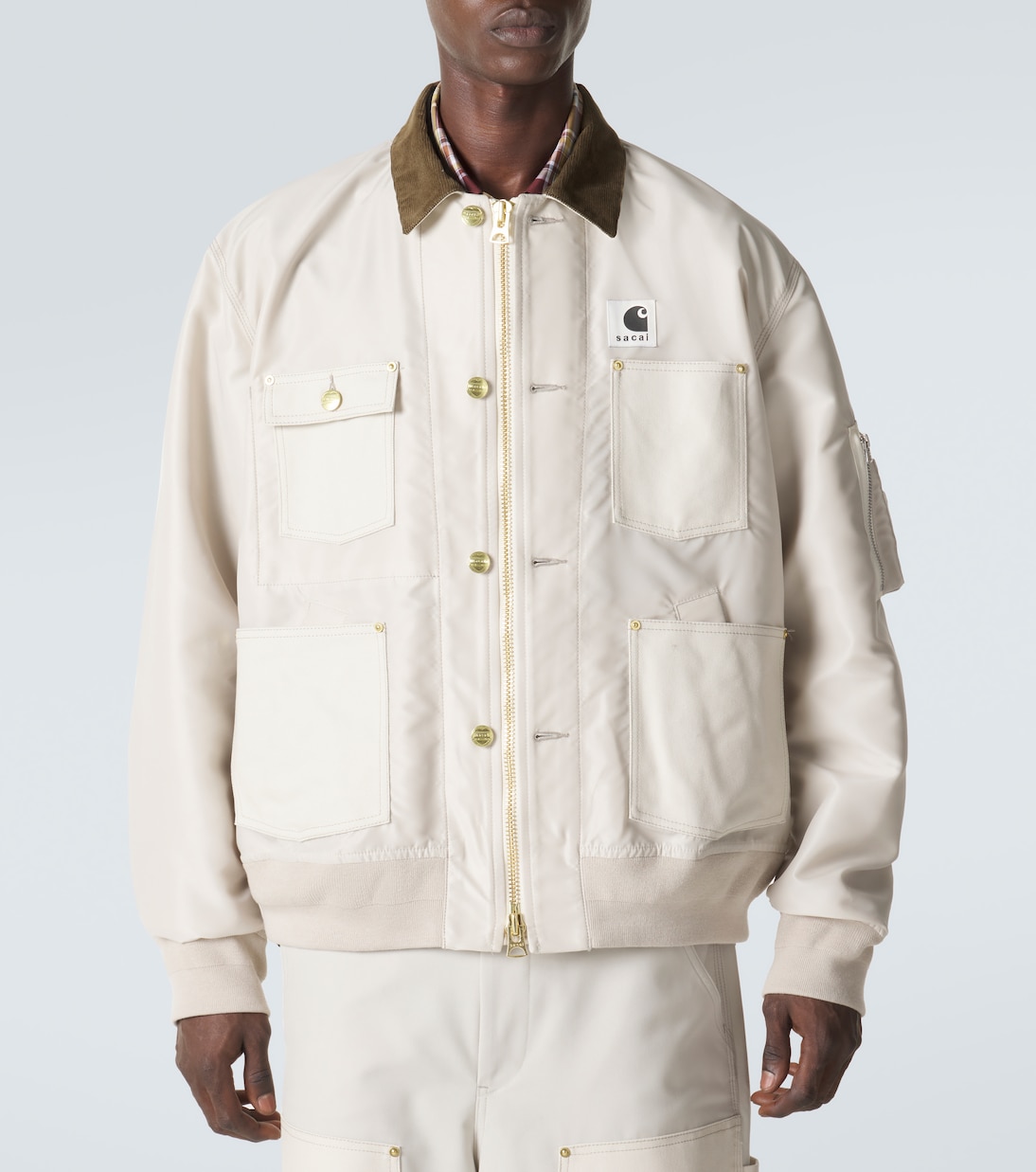 x Carhartt corduroy-trimmed blouson jacket | Sacai