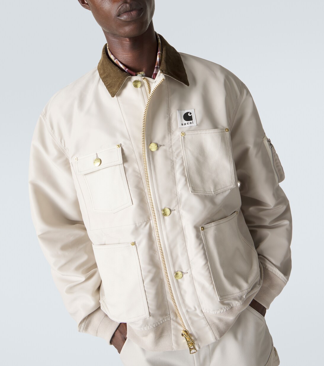 x Carhartt corduroy-trimmed blouson jacket | Sacai