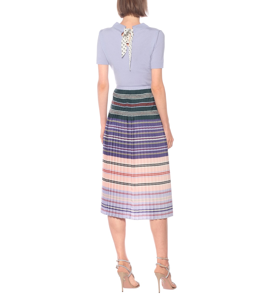 Falda midi Halyard de punto a rayas | Altuzarra