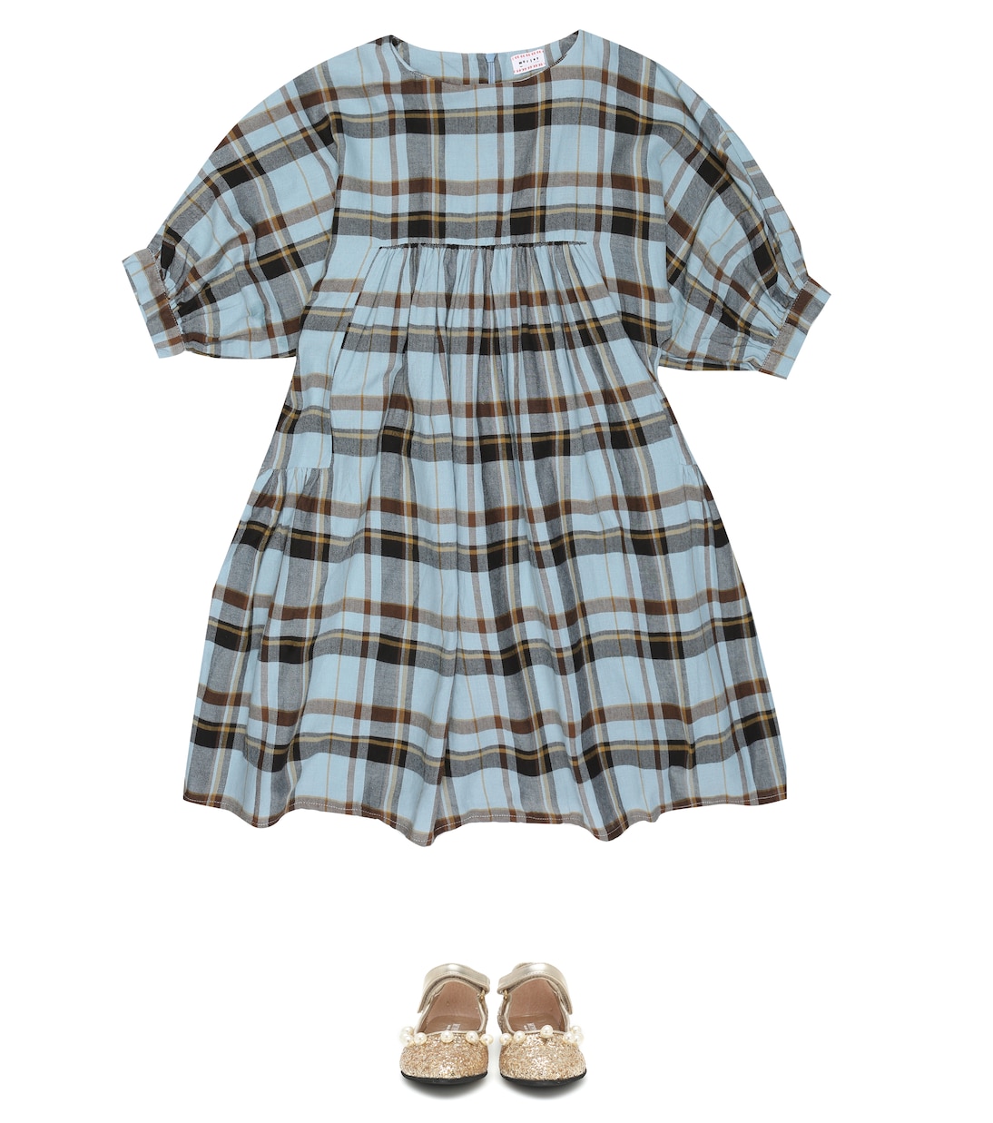 Vestido Maude de algodón de cuadros | Morley