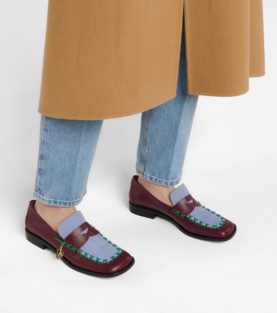 Stitch leather loafers | JW Anderson