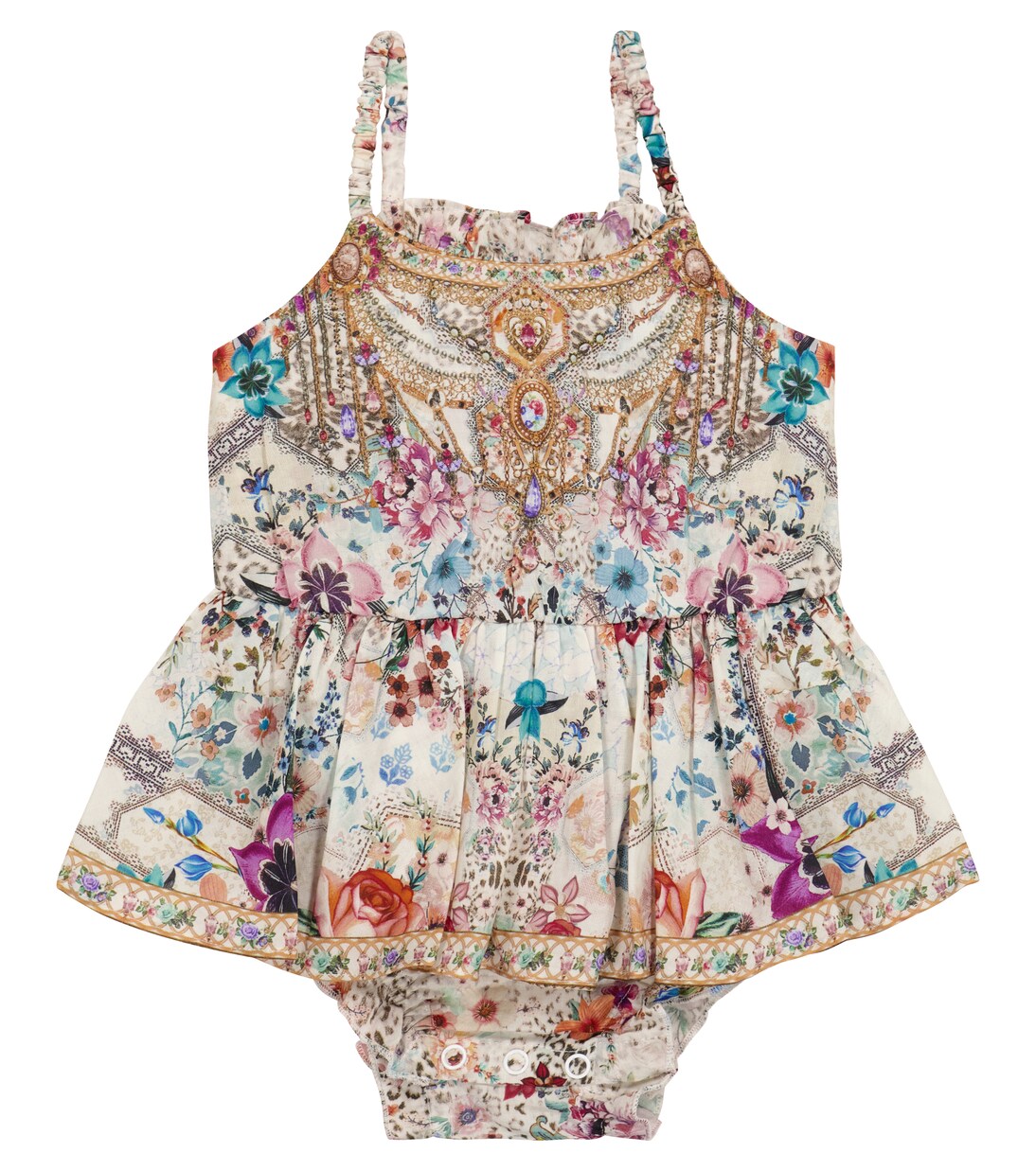 Bébé — combi-short en coton à fleurs | Camilla Kids
