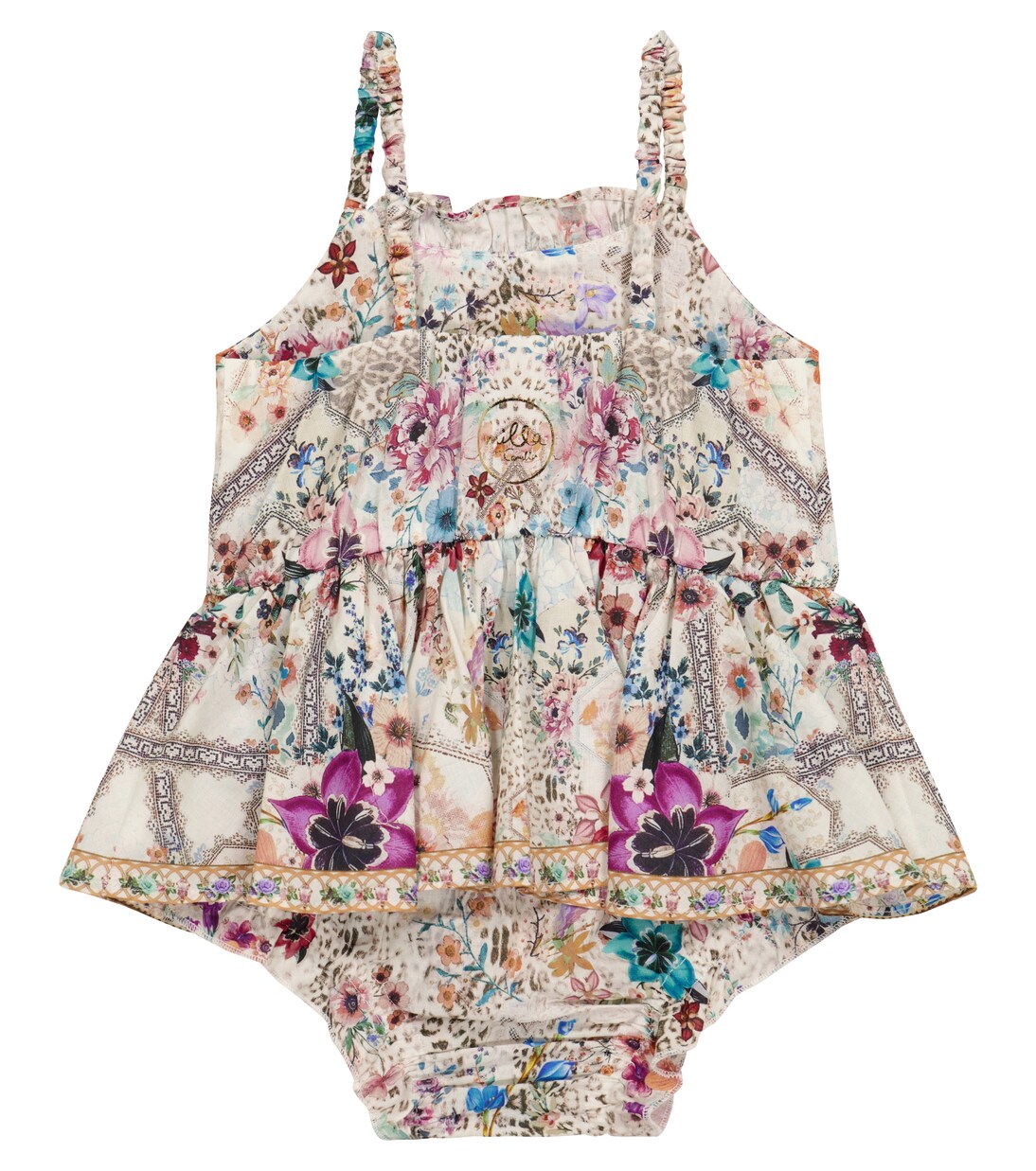 Bébé — combi-short en coton à fleurs | Camilla Kids