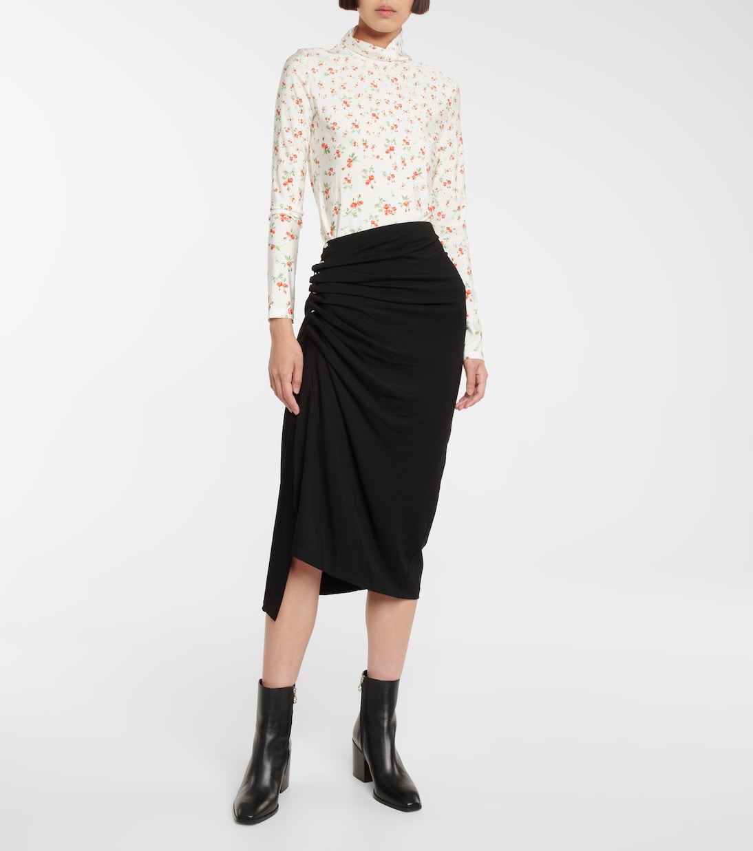 Bedrucktes Top aus Jersey | Rabanne