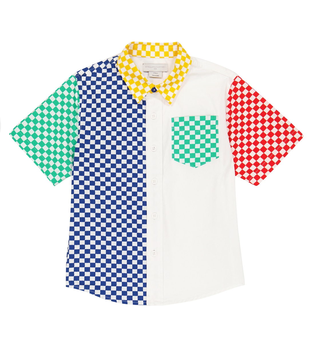 Camisa de algodón con bloques de color | Stella McCartney Kids