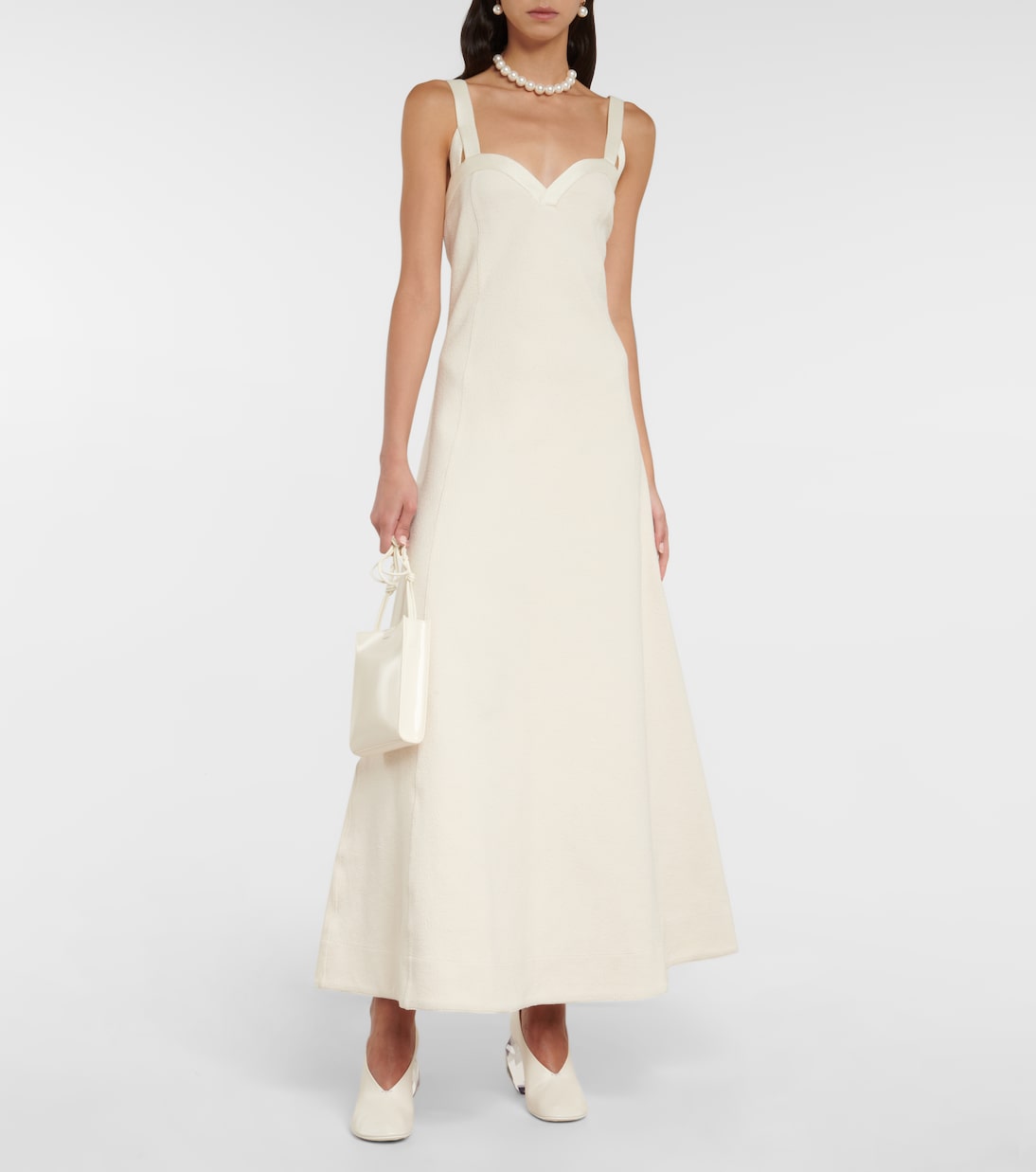 Cotton-blend midi dress | Jil Sander
