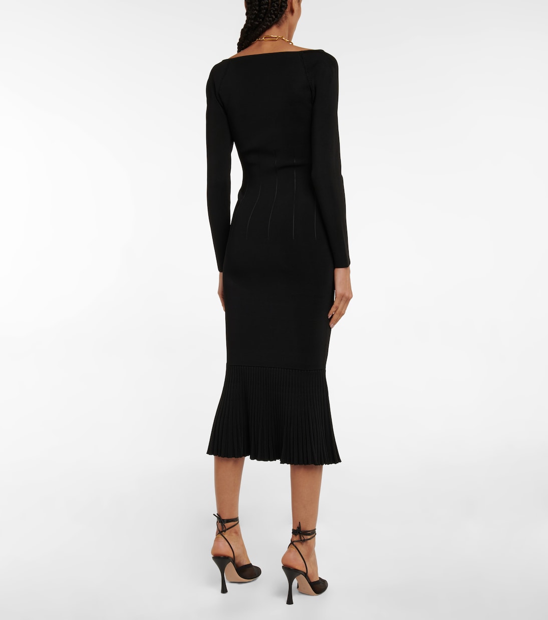 Atalanta ribbed-knit midi dress | Galvan