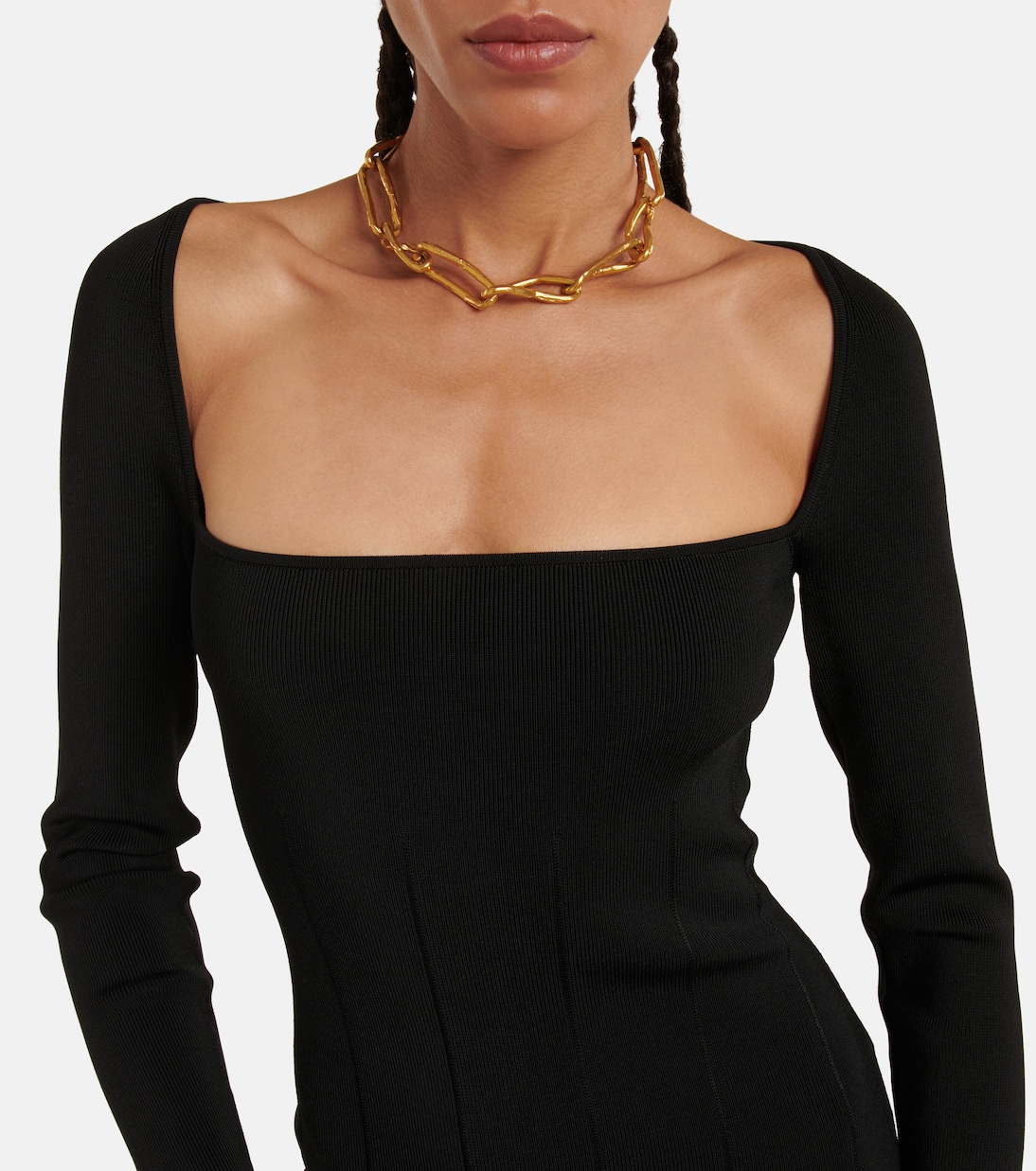 Atalanta ribbed-knit midi dress | Galvan