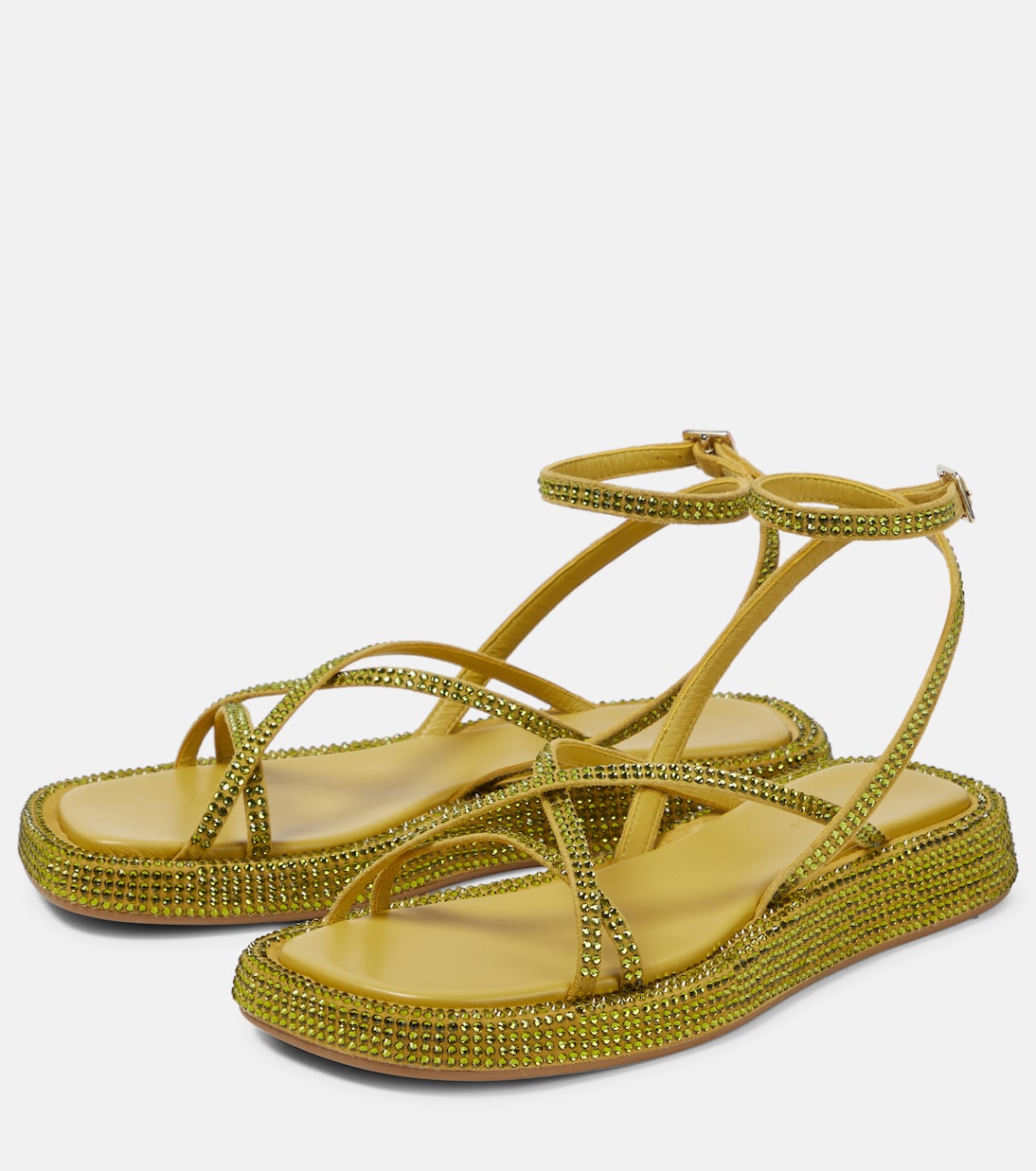 Gia/Rhw Rosie embellished leather 16 S sandals | Gia Borghini
