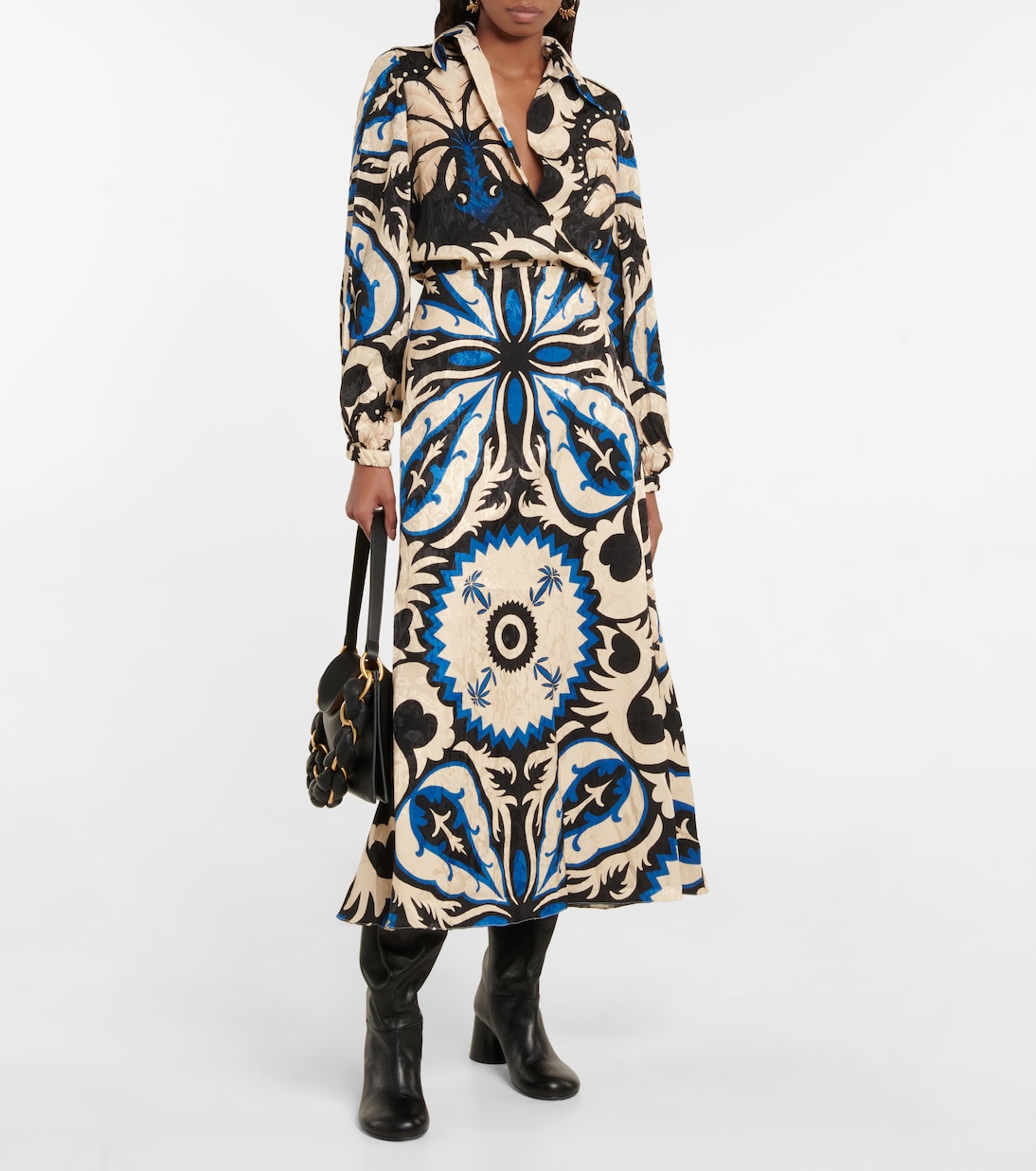 Blurred Reality jacquard midi dress | Johanna Ortiz