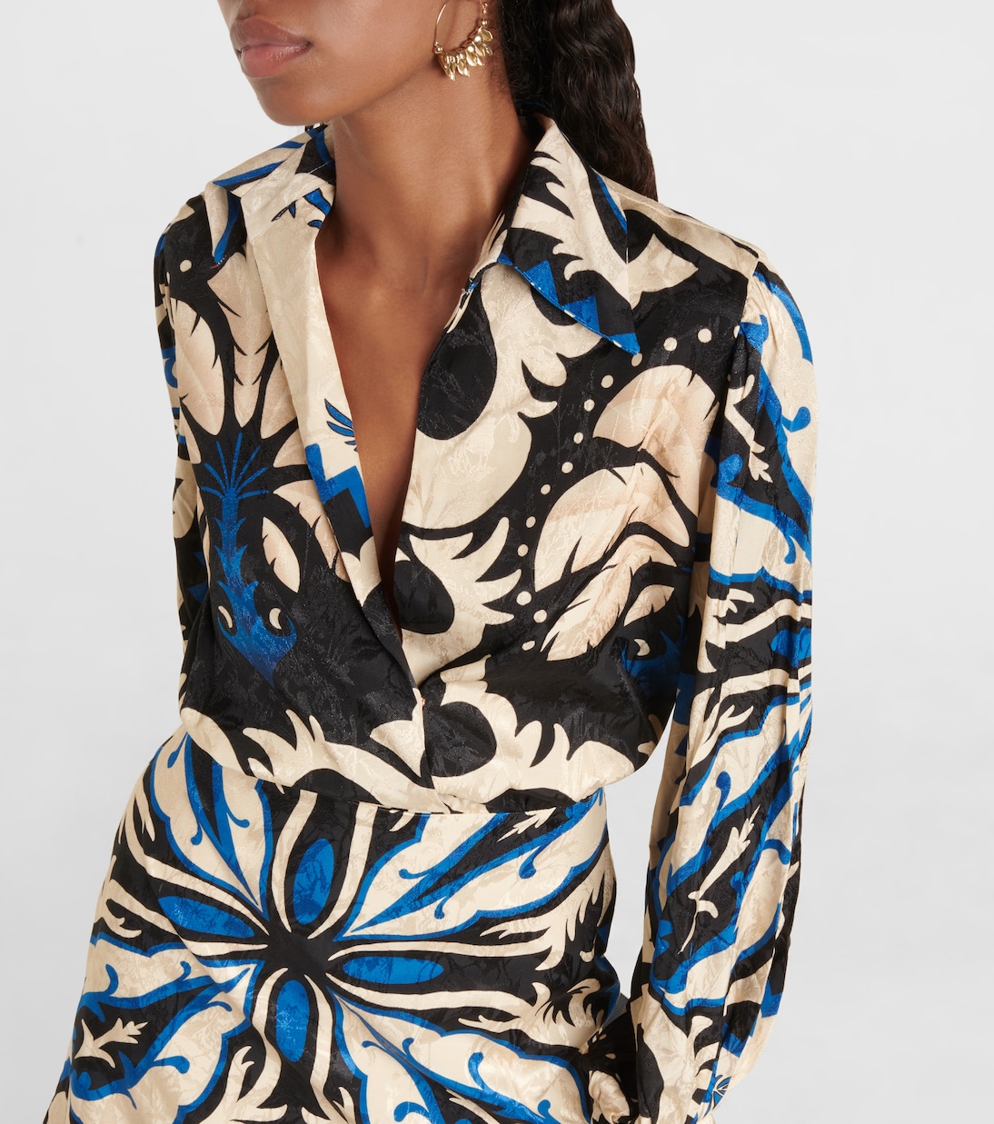 Blurred Reality jacquard midi dress | Johanna Ortiz