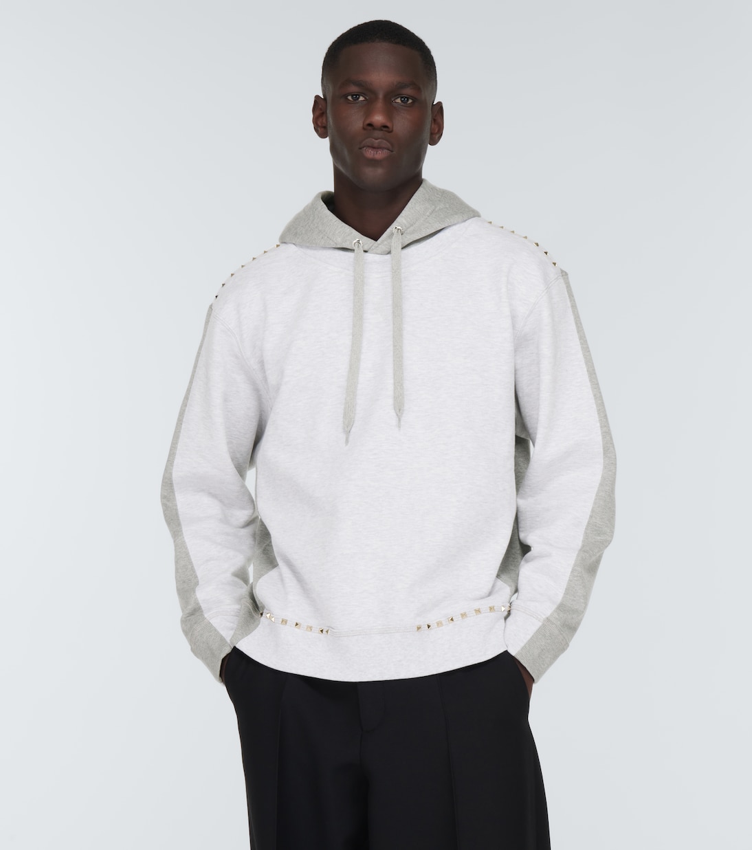 Rockstud cotton jersey hoodie | Valentino