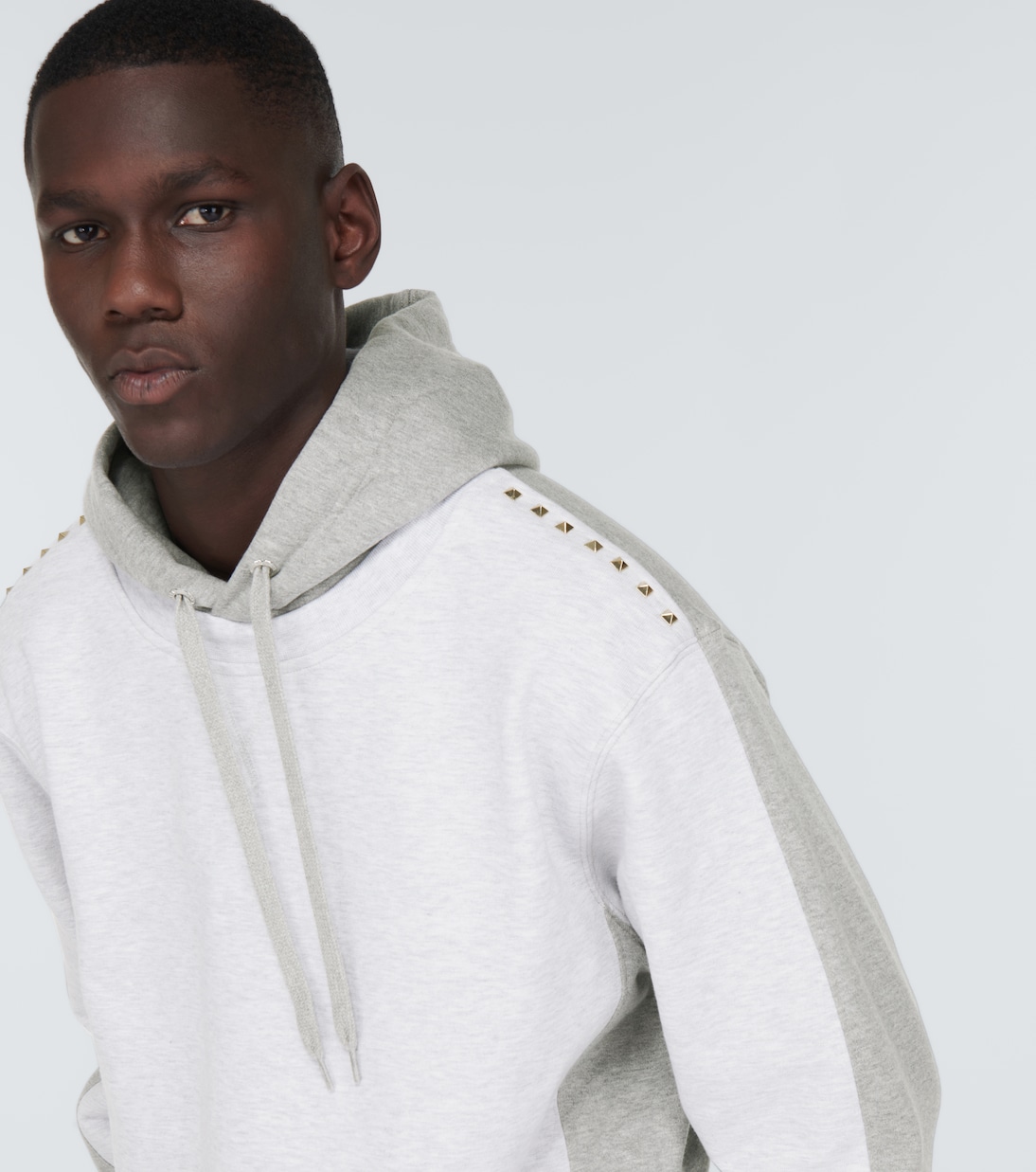 Rockstud cotton jersey hoodie | Valentino