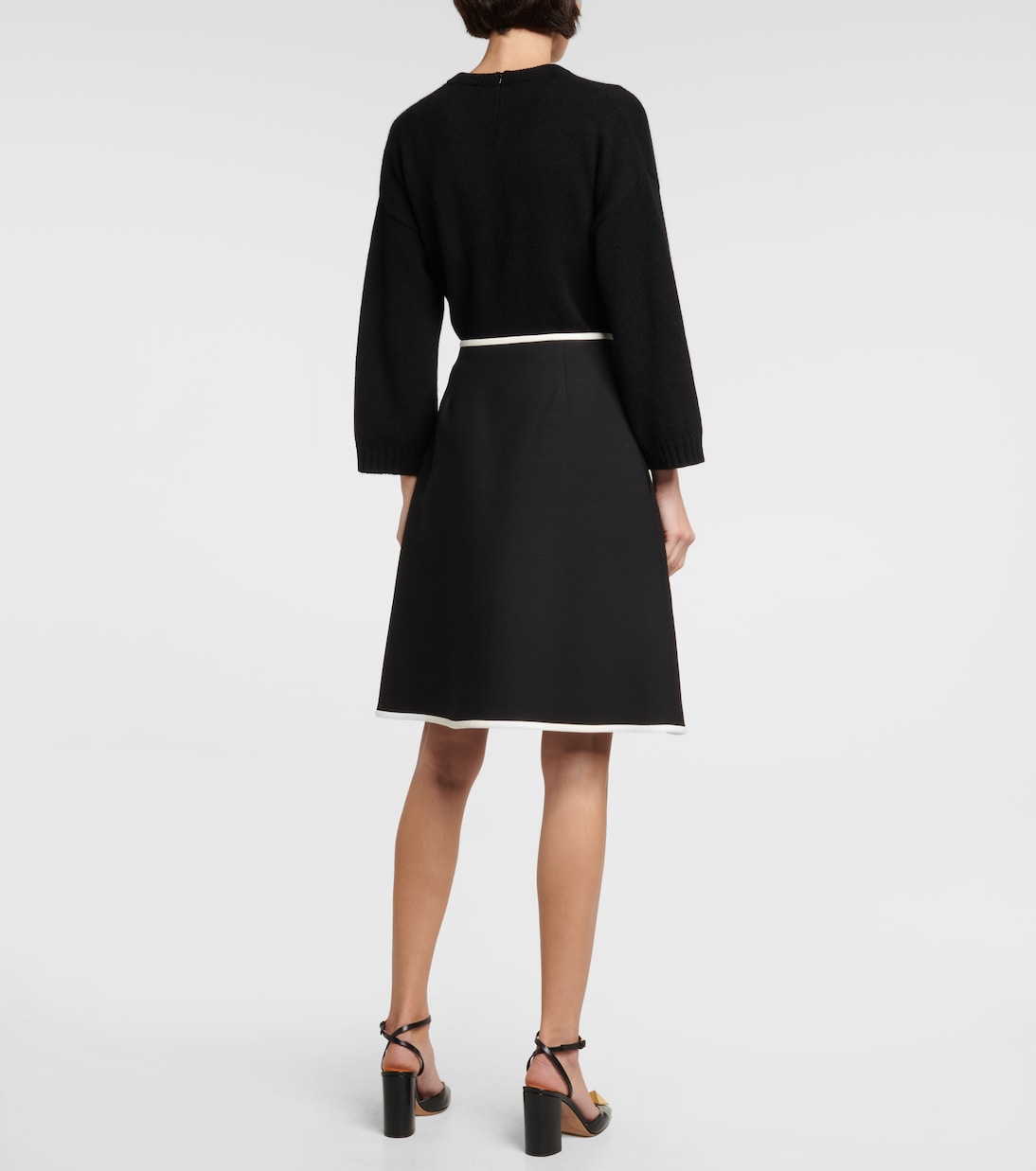Roman Stud wool and silk miniskirt | Valentino