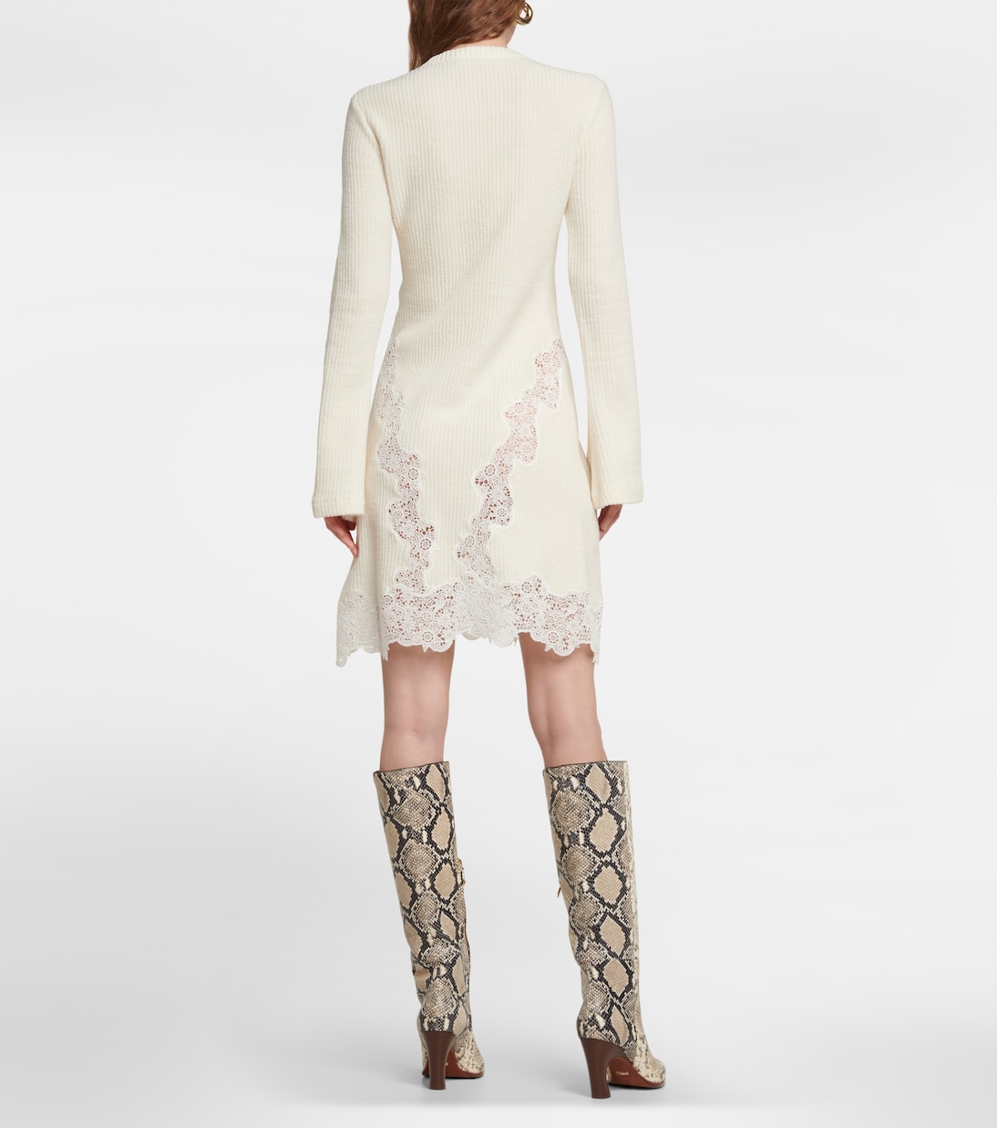Miniabito in maglia di lana a coste | Chloé