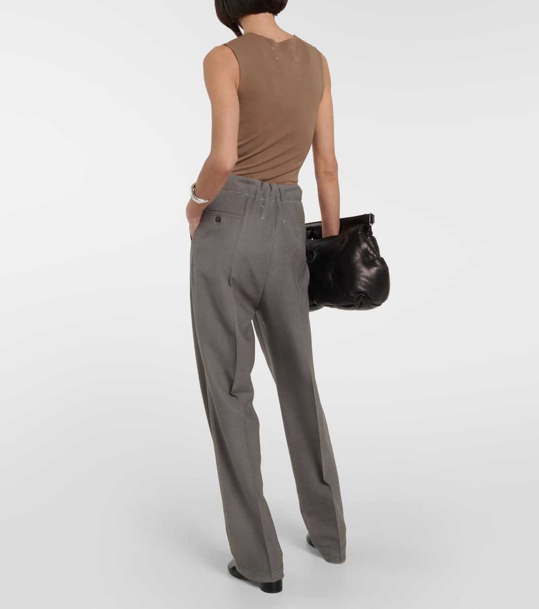 Wide-leg wool pants in grey - Maison Margiela | Mytheresa
