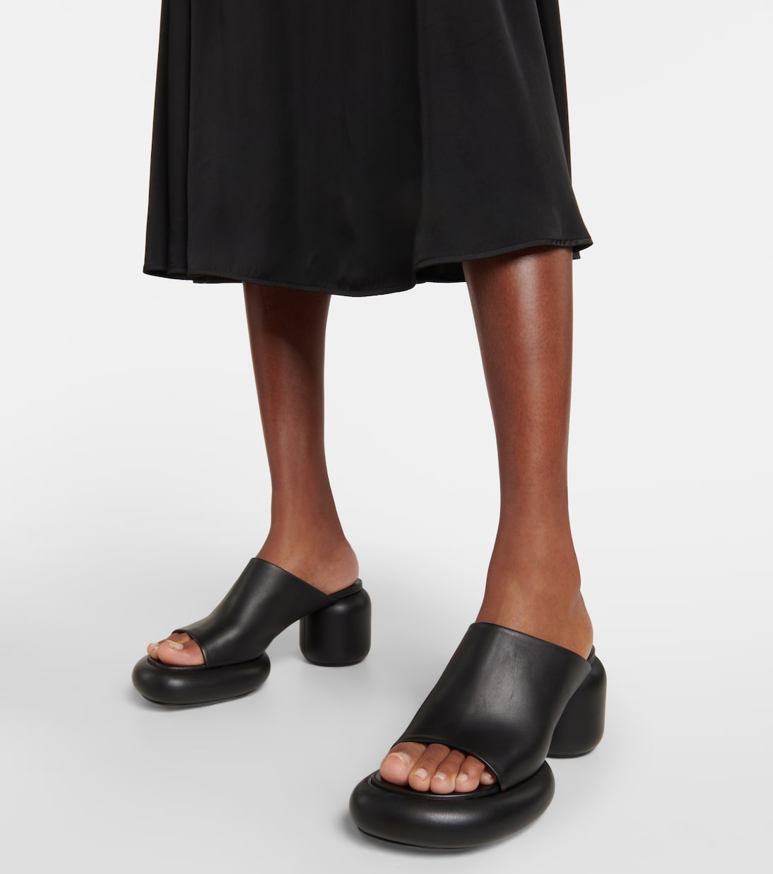 Mules à plateau en cuir | Jil Sander
