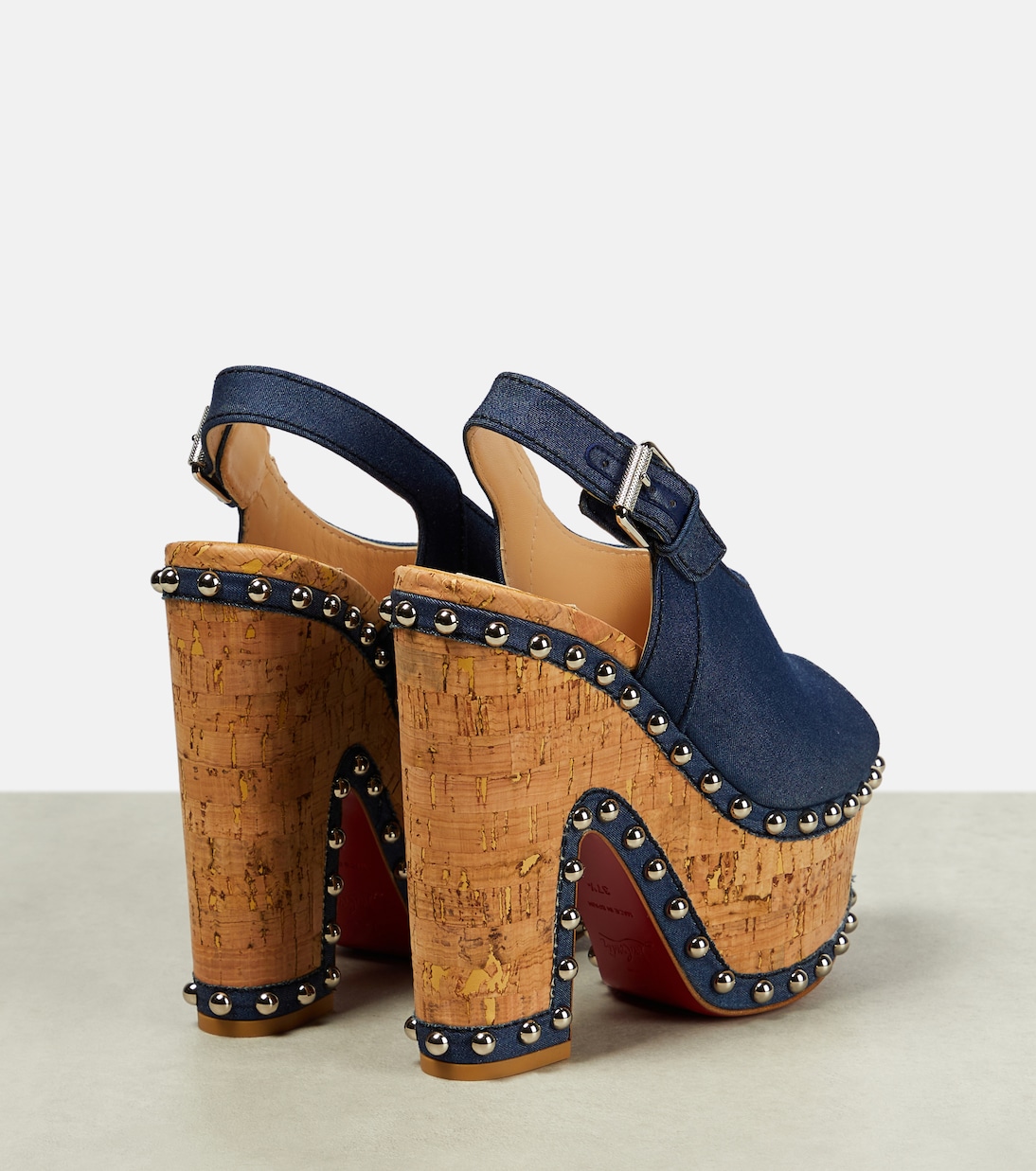 Super Joan denim platform sandals | Christian Louboutin