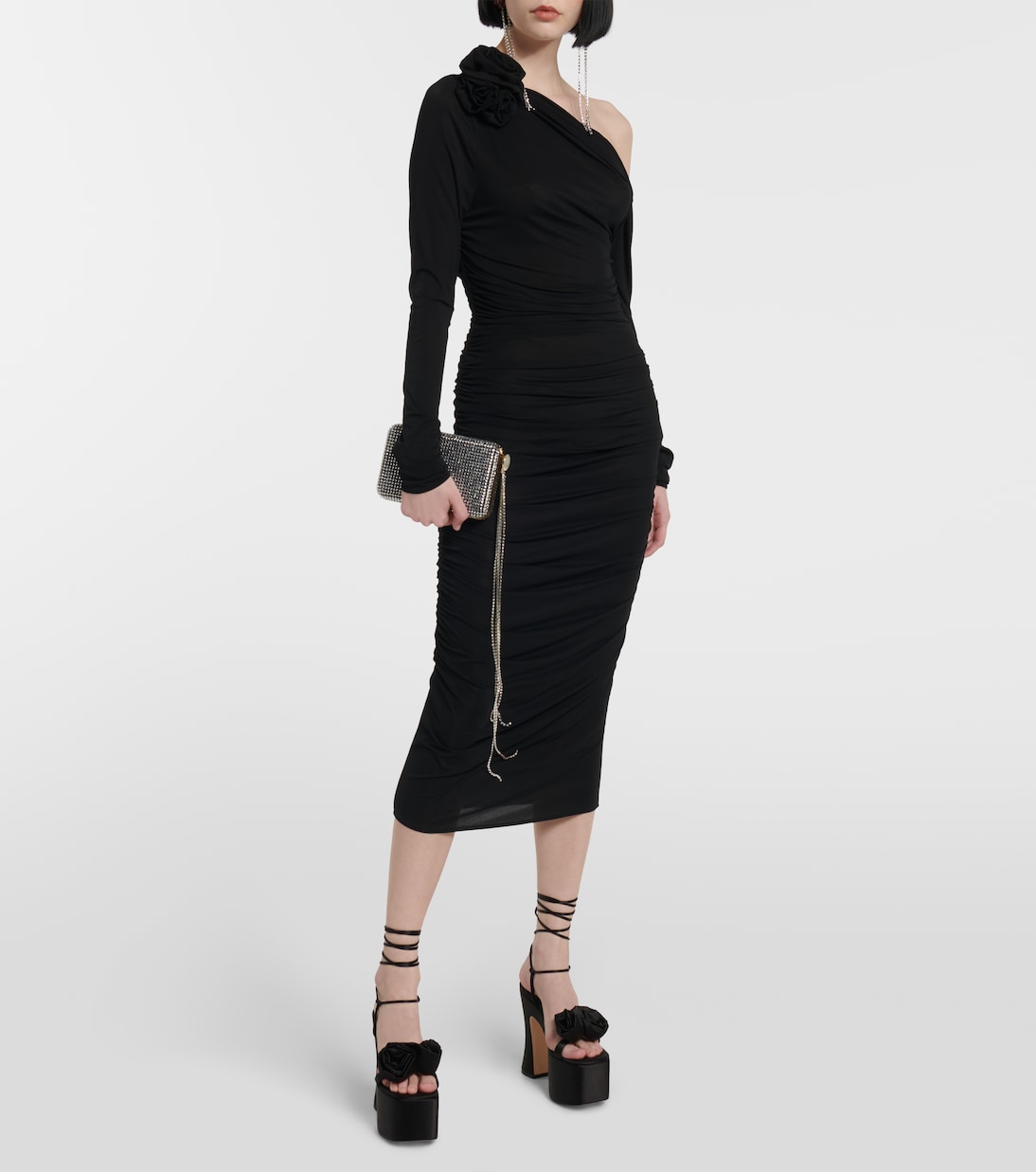 Appliqué satin platform sandals | Magda Butrym