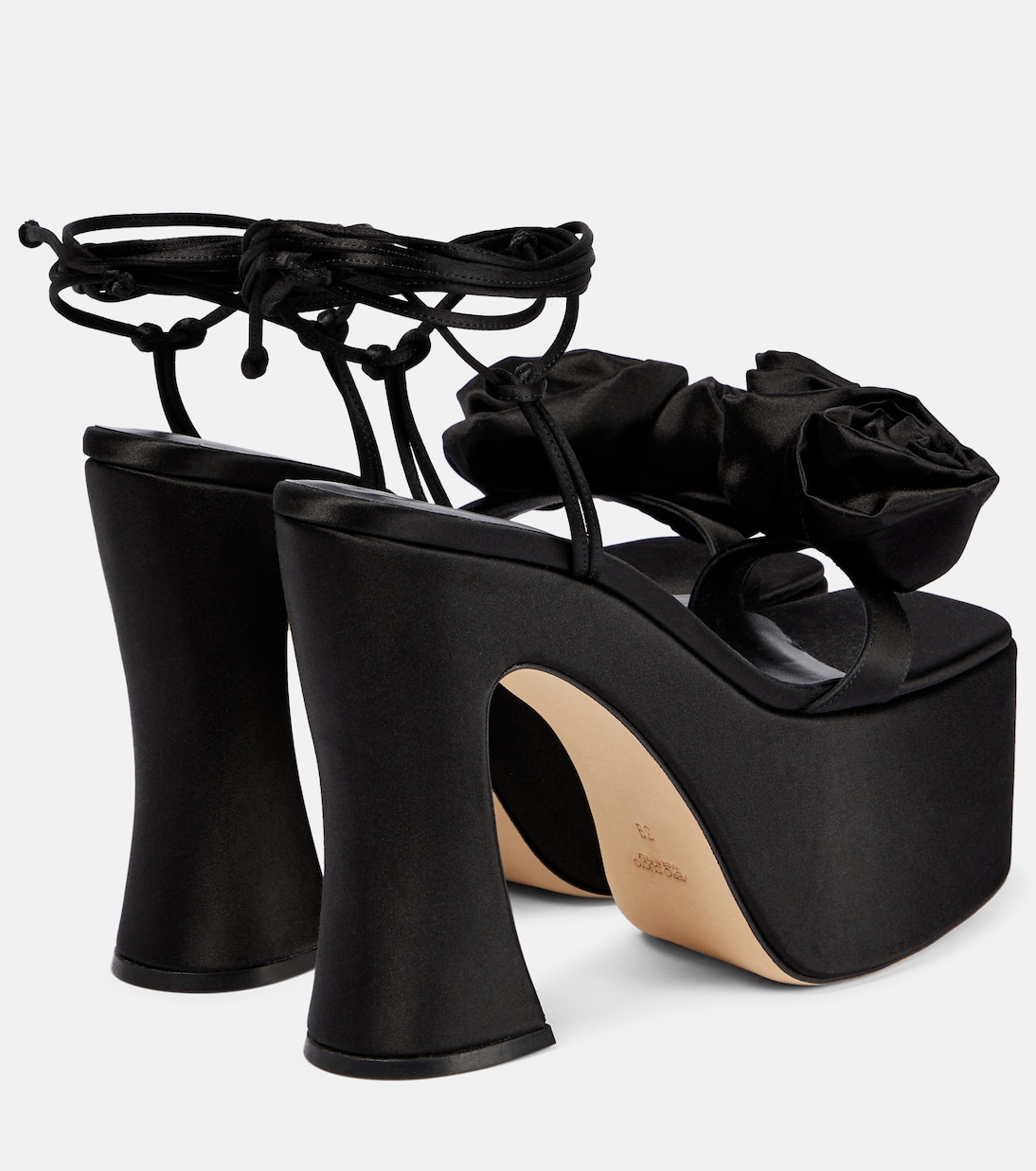 Appliqué satin platform sandals | Magda Butrym